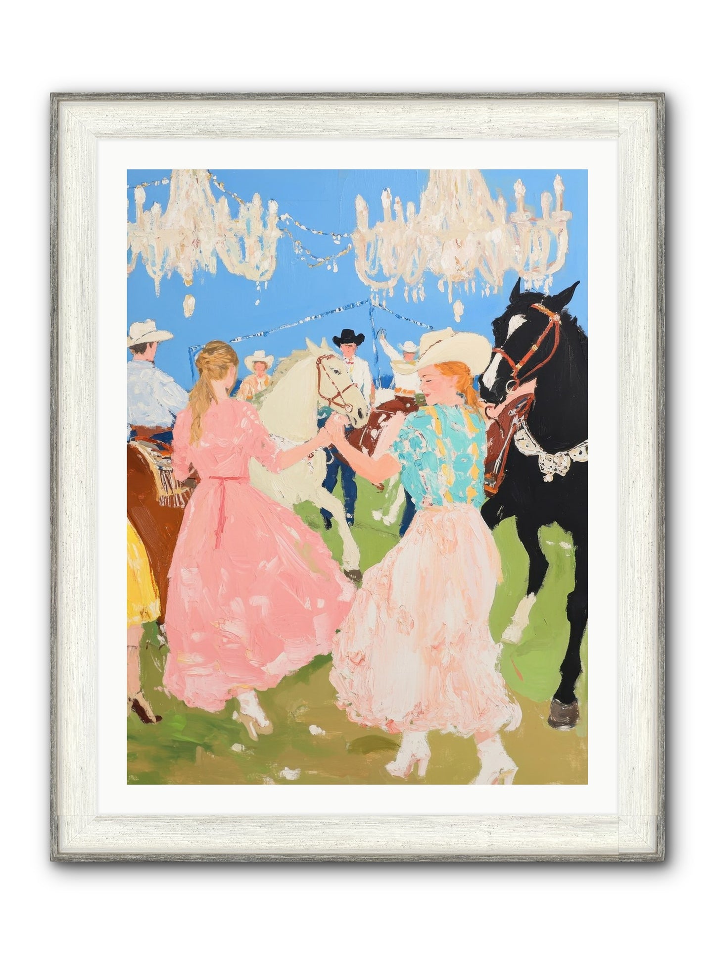 Prairie Dance Framed Print - Driftwood White 30x40