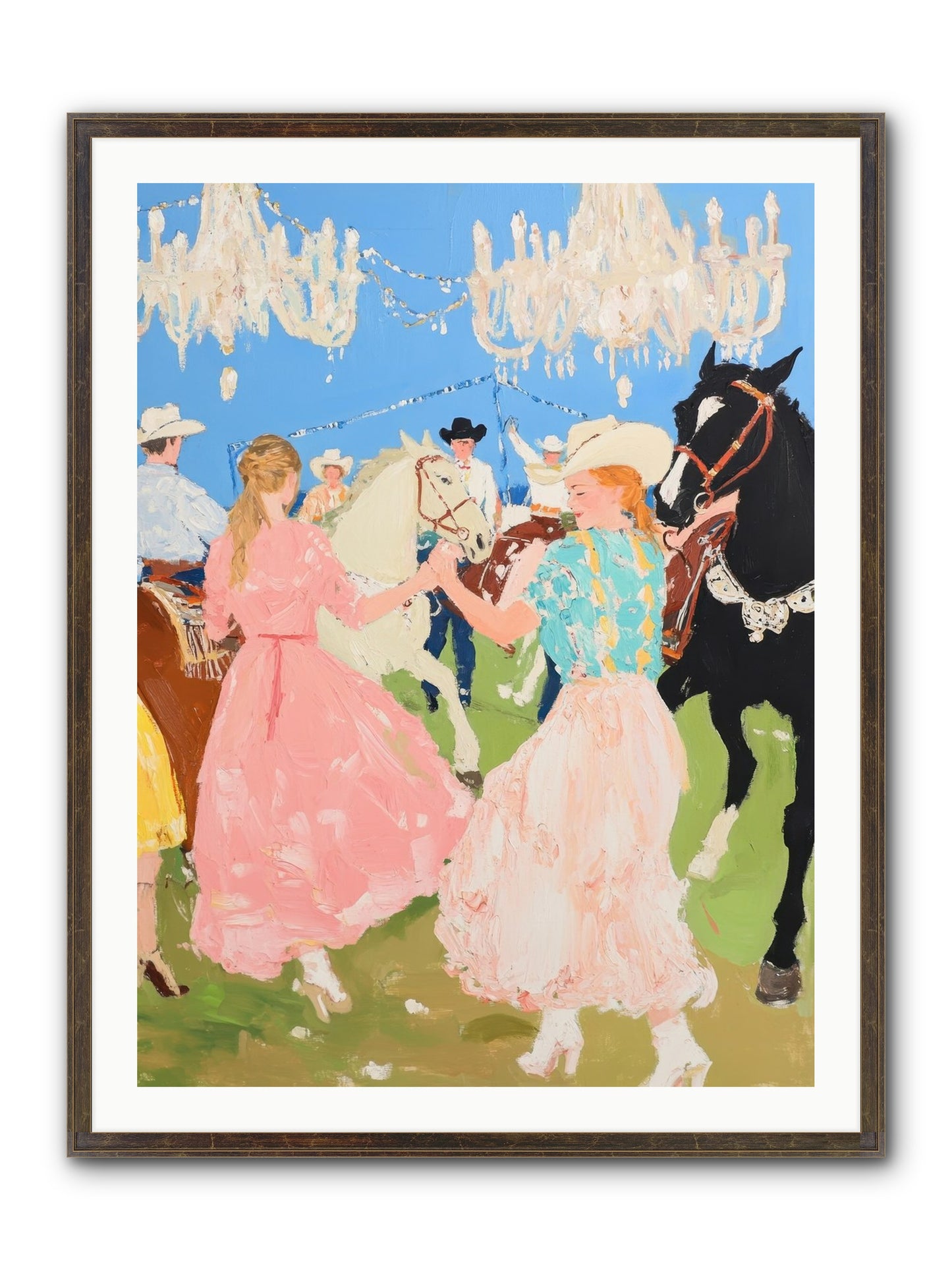 Prairie Dance Framed Print - Slimwoods Black/Gold 30x40