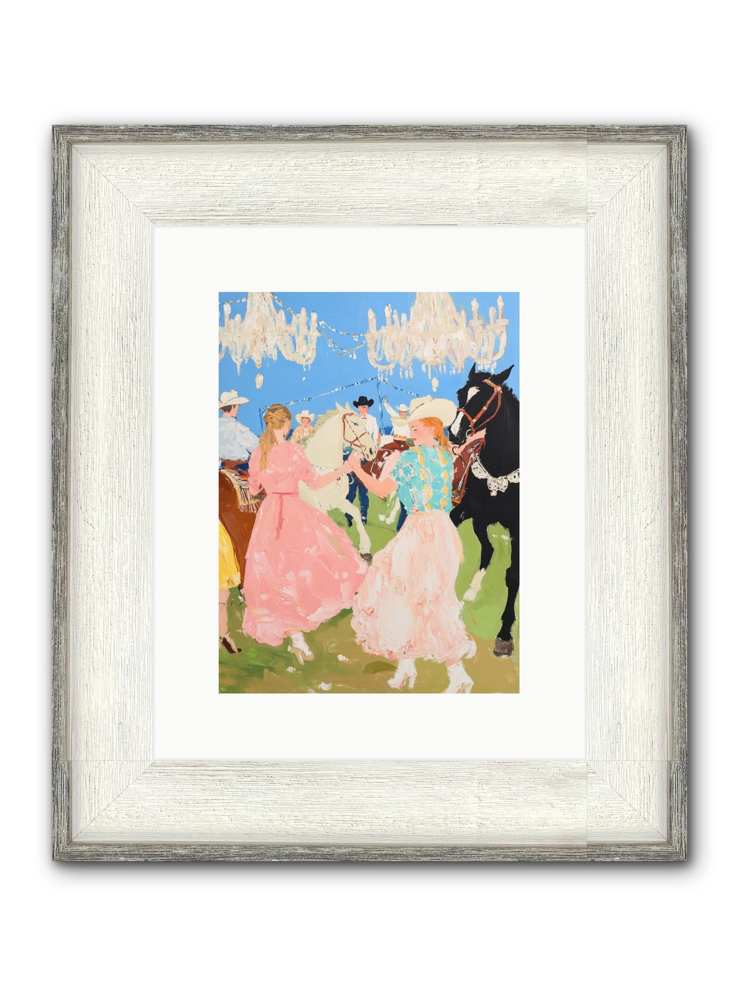 Prairie Dance Framed Print - Driftwood White 9x12