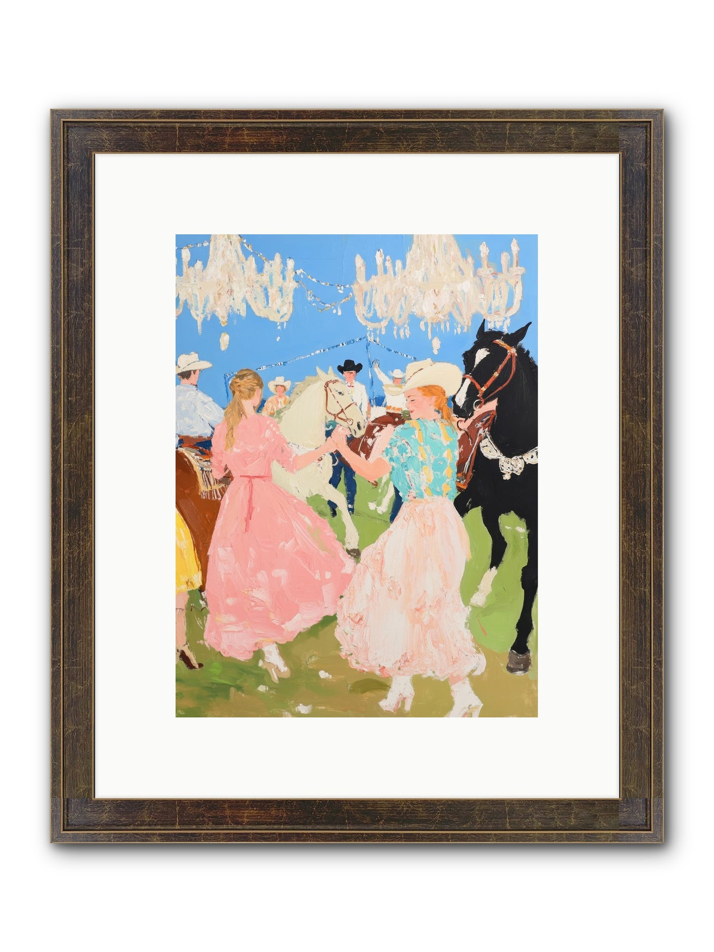 Prairie Dance Framed Print - Slimwoods Black/Gold 9x12