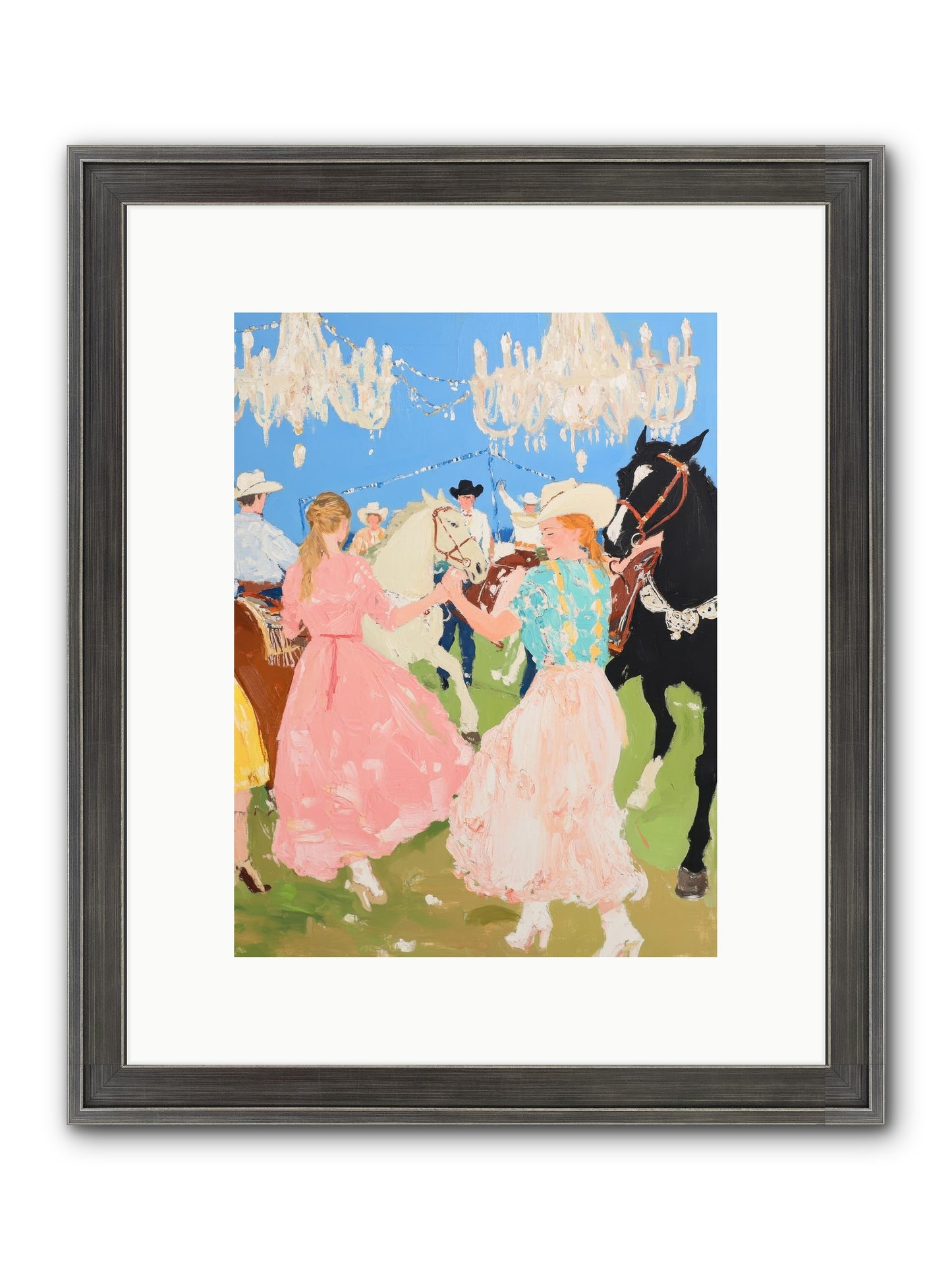 Prairie Dance Framed Print - Slimwoods Black/Silver 9x12