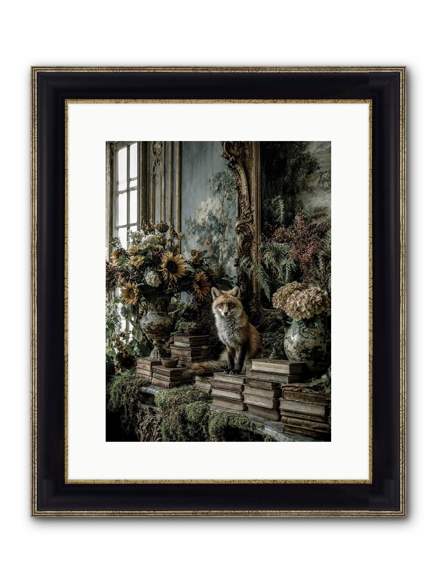 Prairie Dancer Framed Print - Black & Gold 12x16