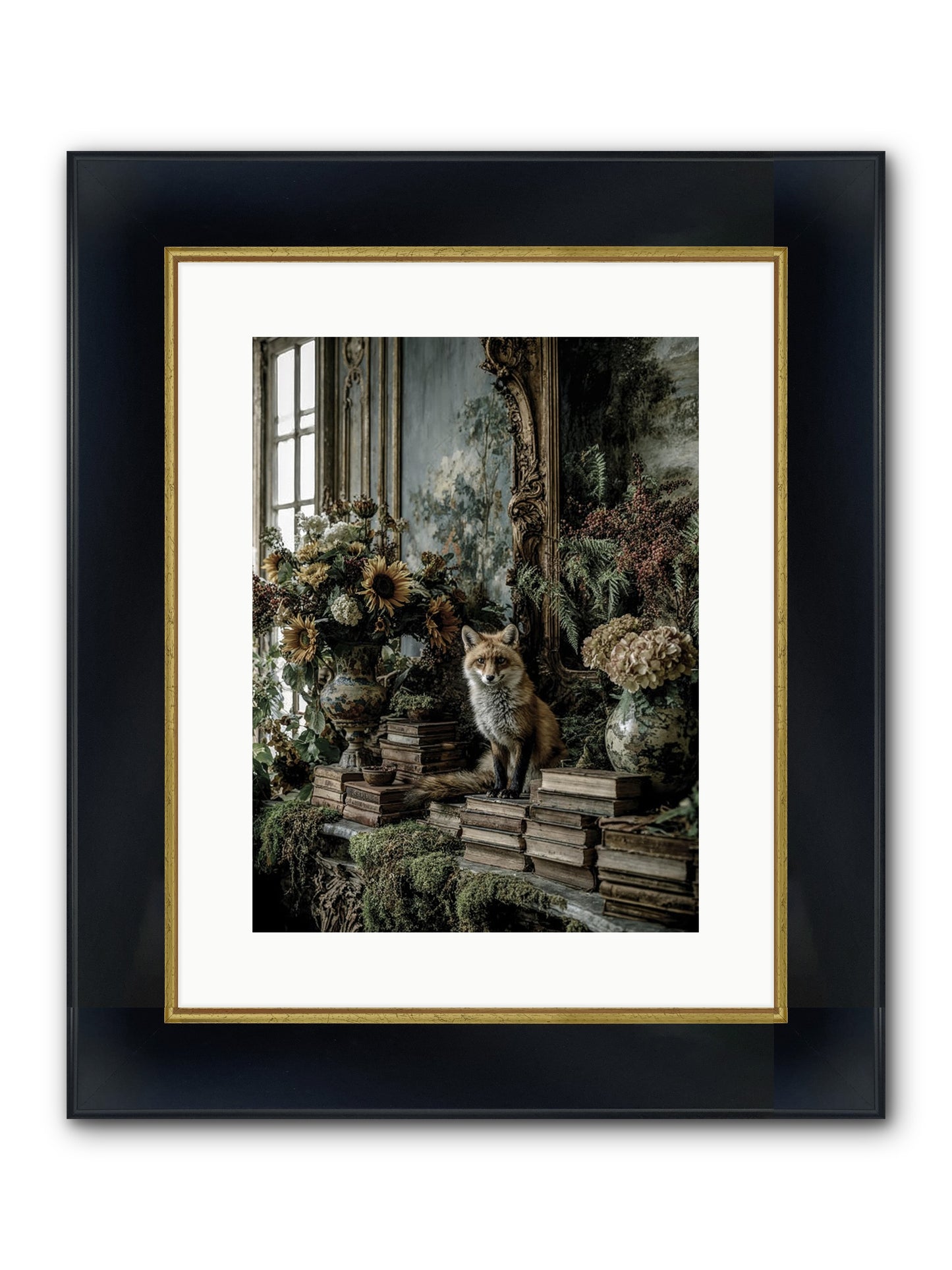 Prairie Dancer Framed Print - Wide Black w/Gold 12x16