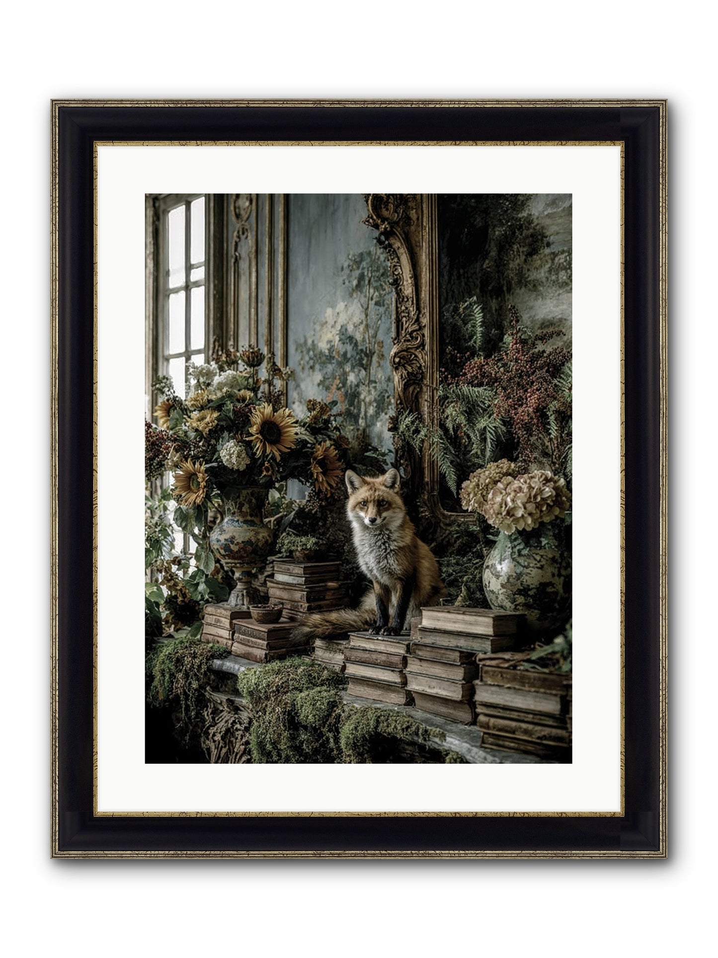 Prairie Dancer Framed Print - Black & Gold 18x24