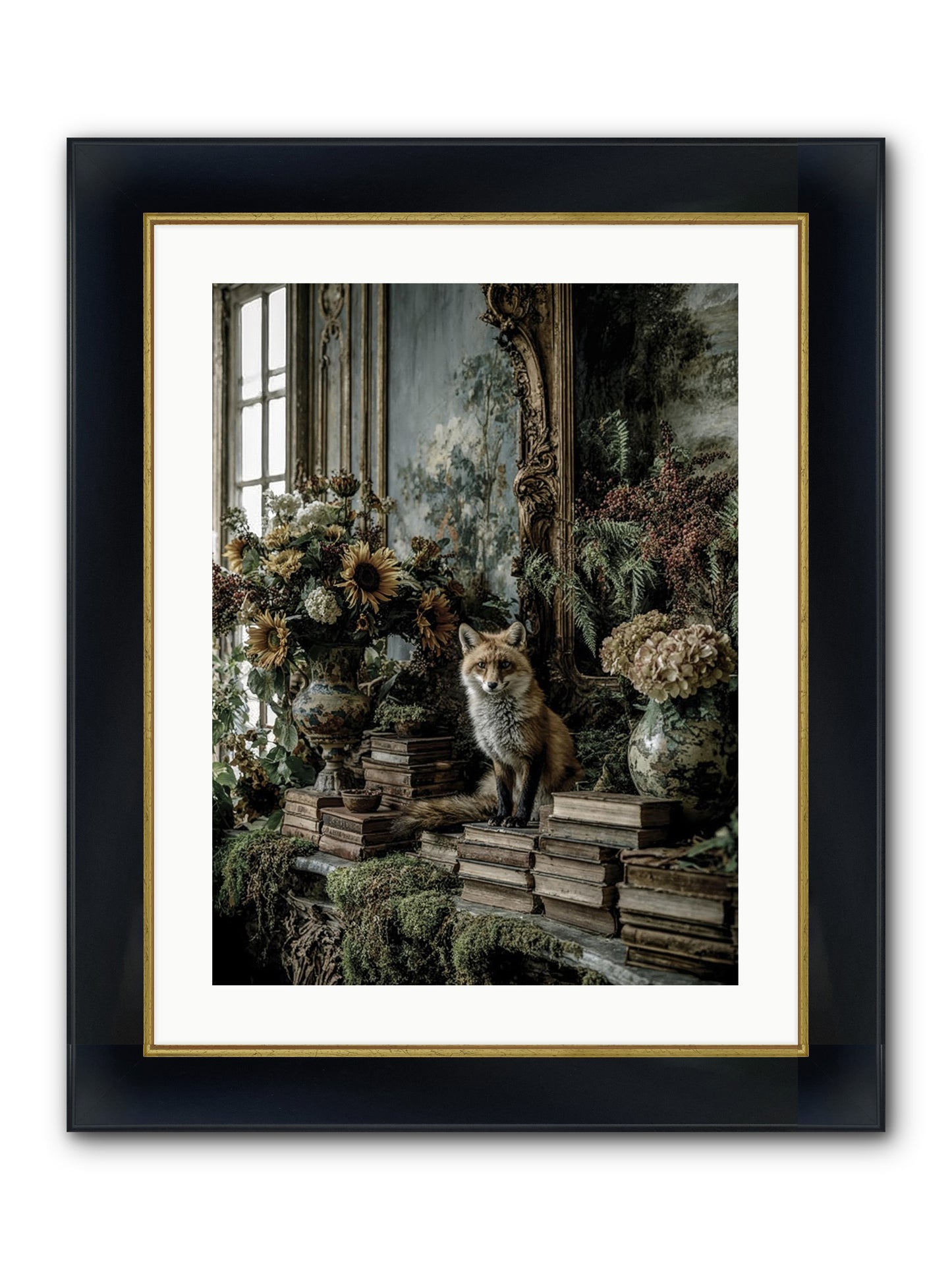 Prairie Dancer Framed Print - Wide Black w/Gold 18x24