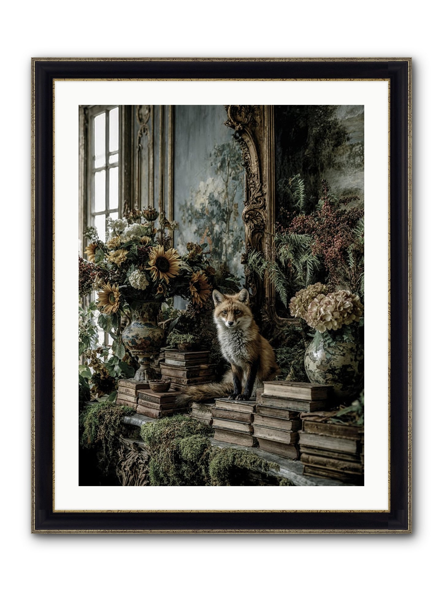 Prairie Dancer Framed Print - Black & Gold 24x32