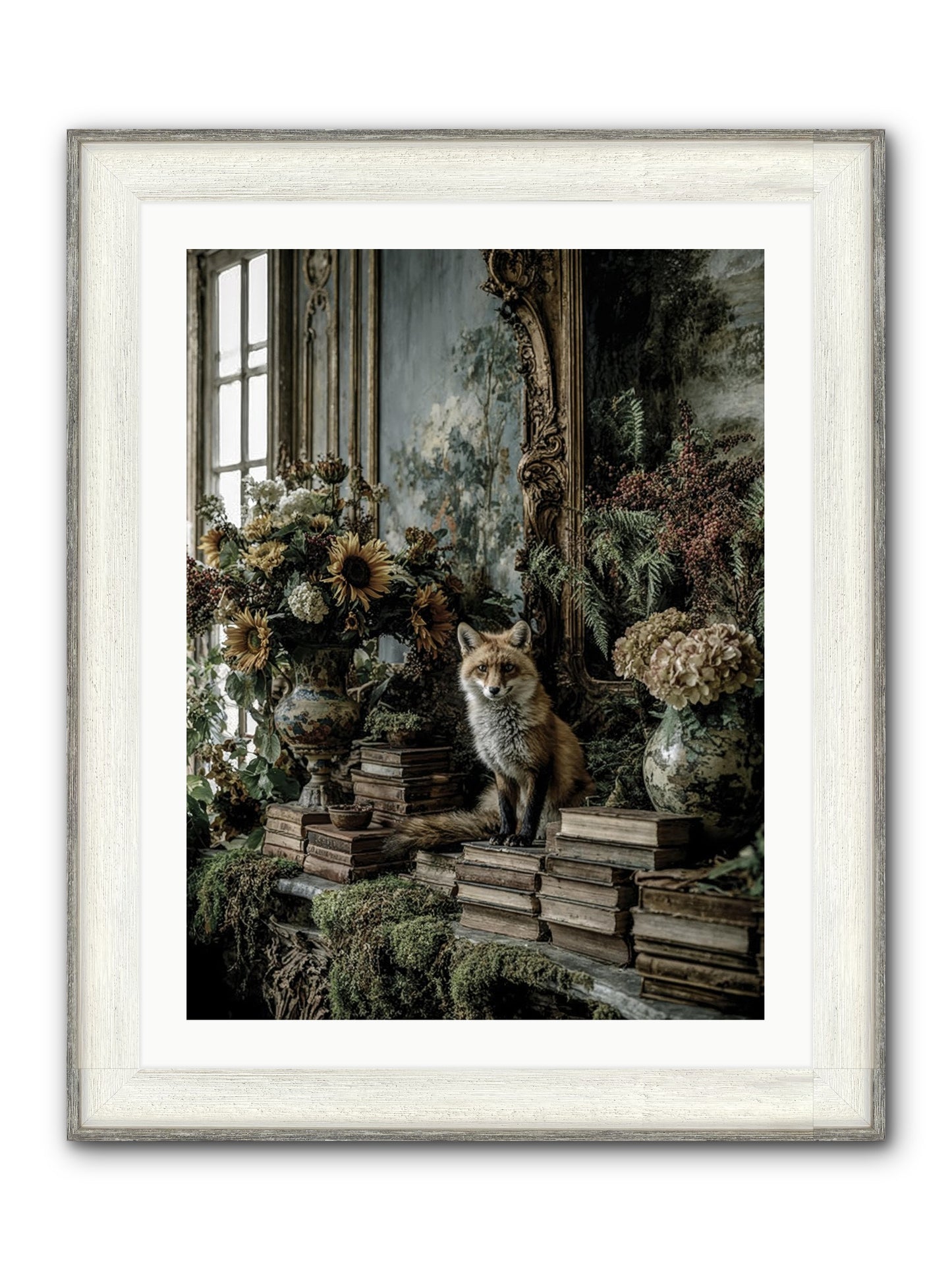 Prairie Dancer Framed Print - Driftwood White 24x32