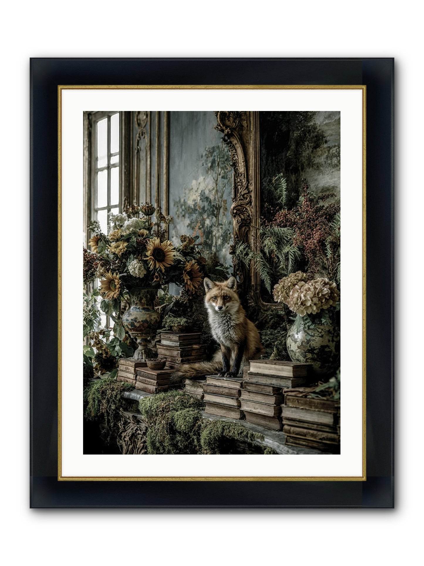 Prairie Dancer Framed Print - Wide Black w/Gold 24x32