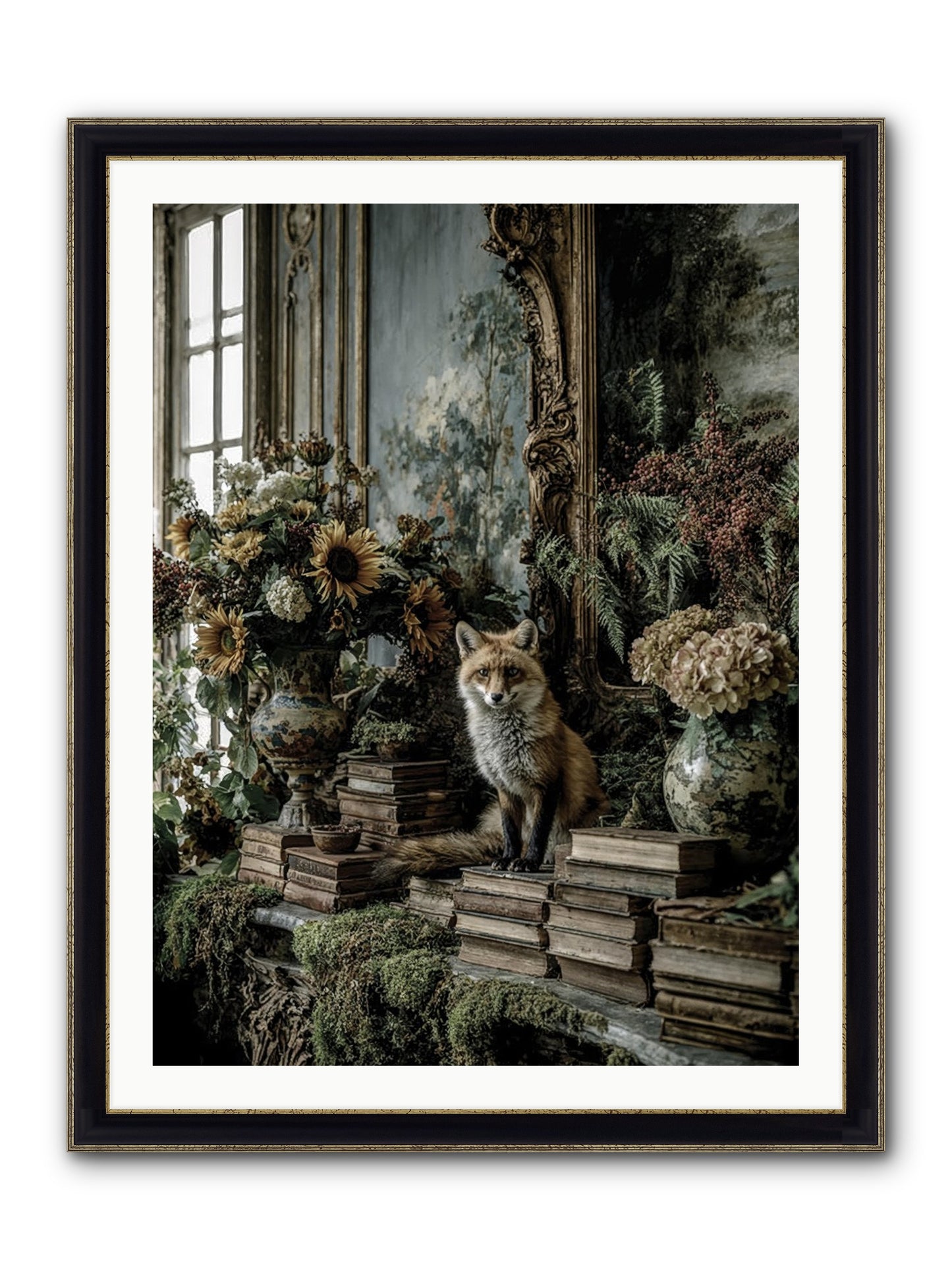 Prairie Dancer Framed Print - Black & Gold 30x40
