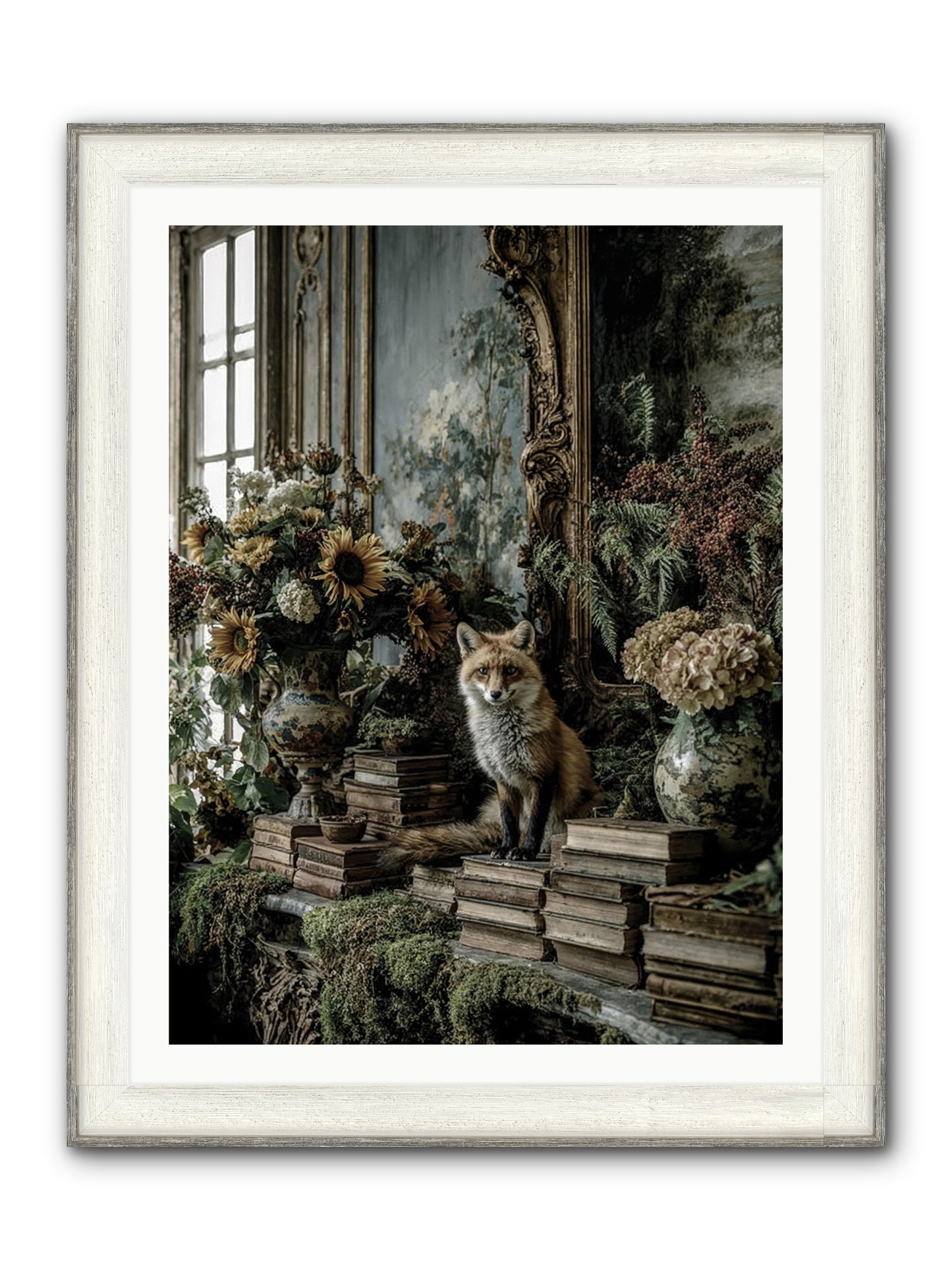 Prairie Dancer Framed Print - Driftwood White 30x40