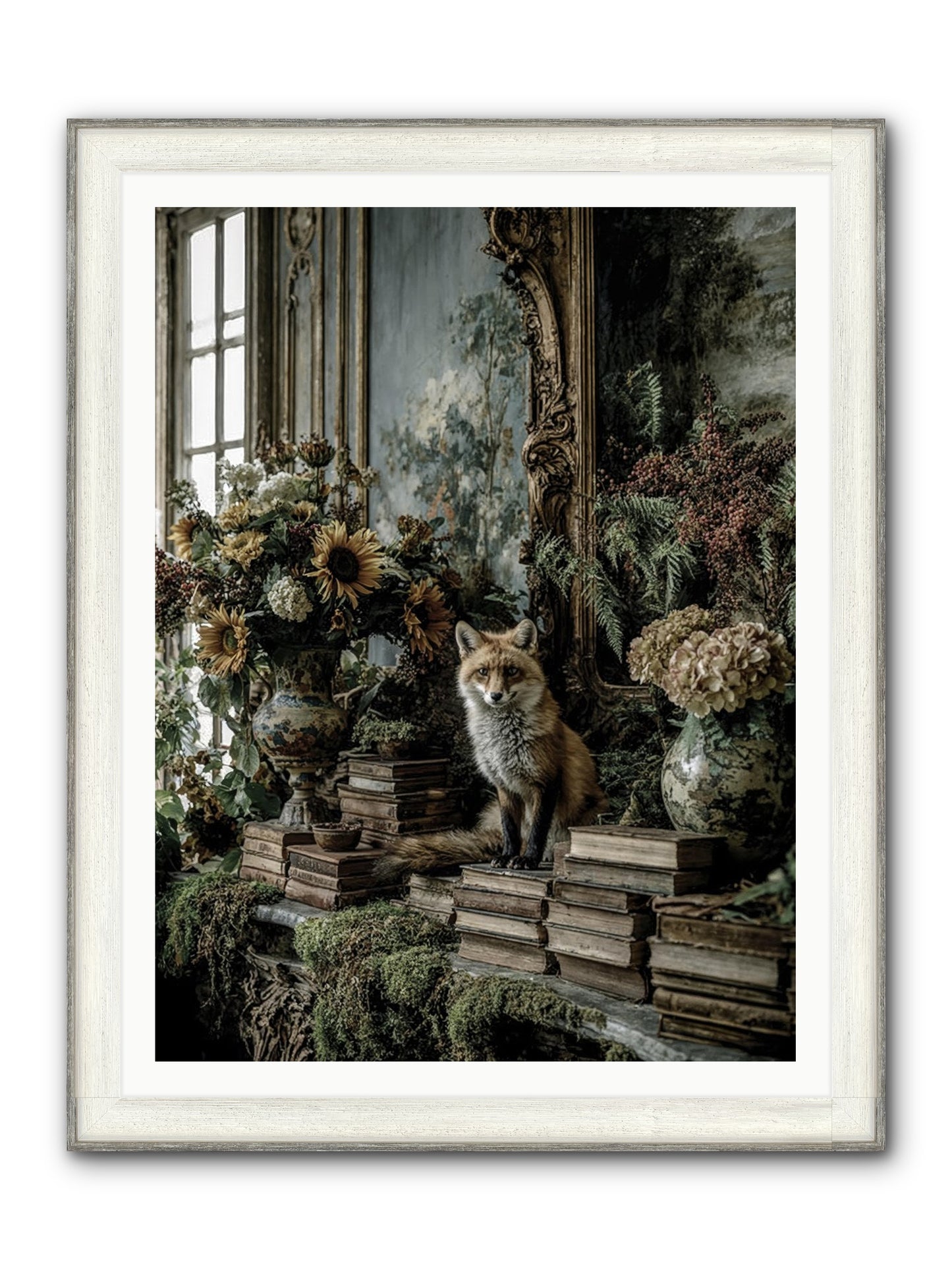 Prairie Dancer Framed Print - Driftwood White 36x48