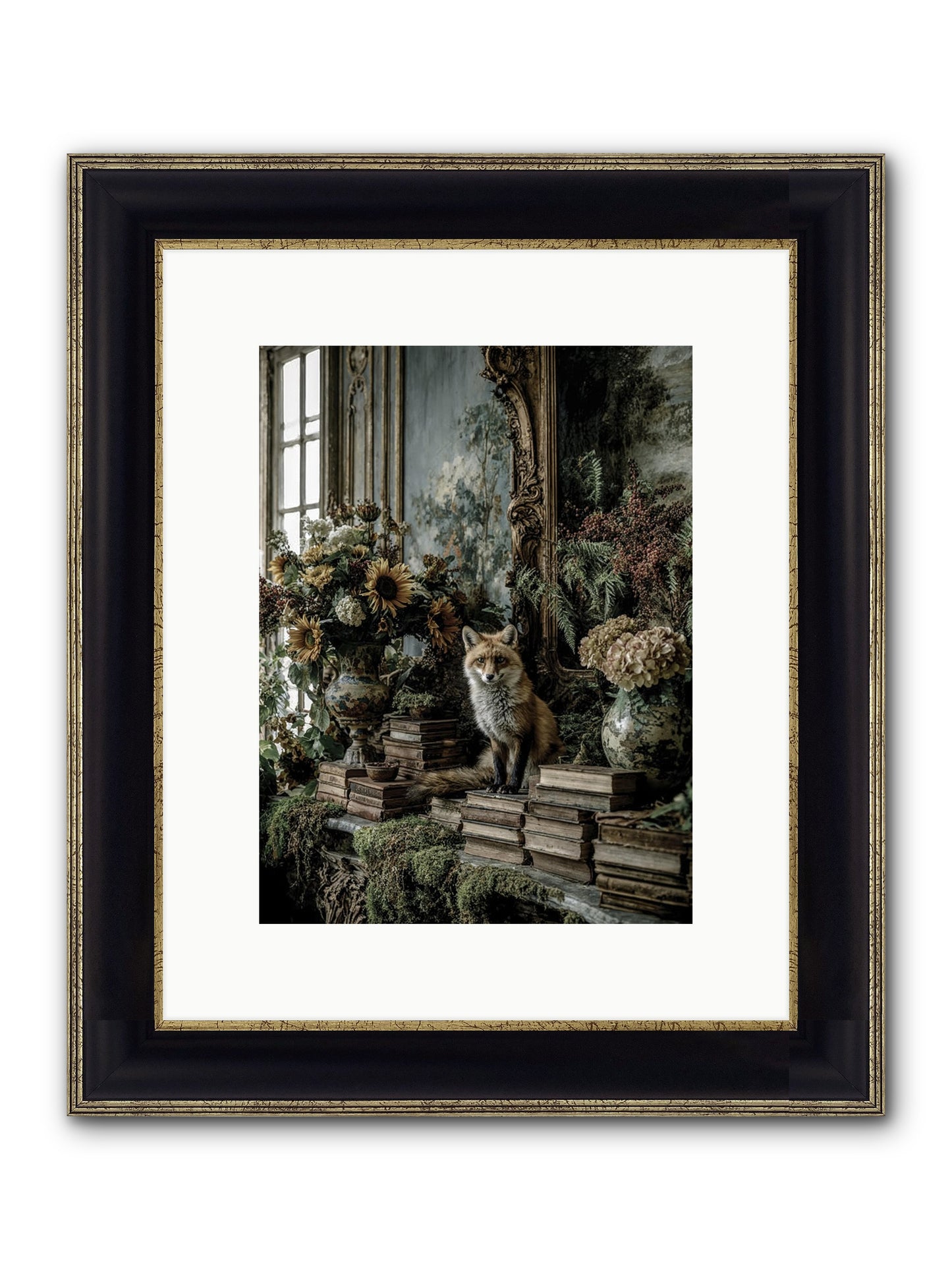 Prairie Dancer Framed Print - Black & Gold 9x12