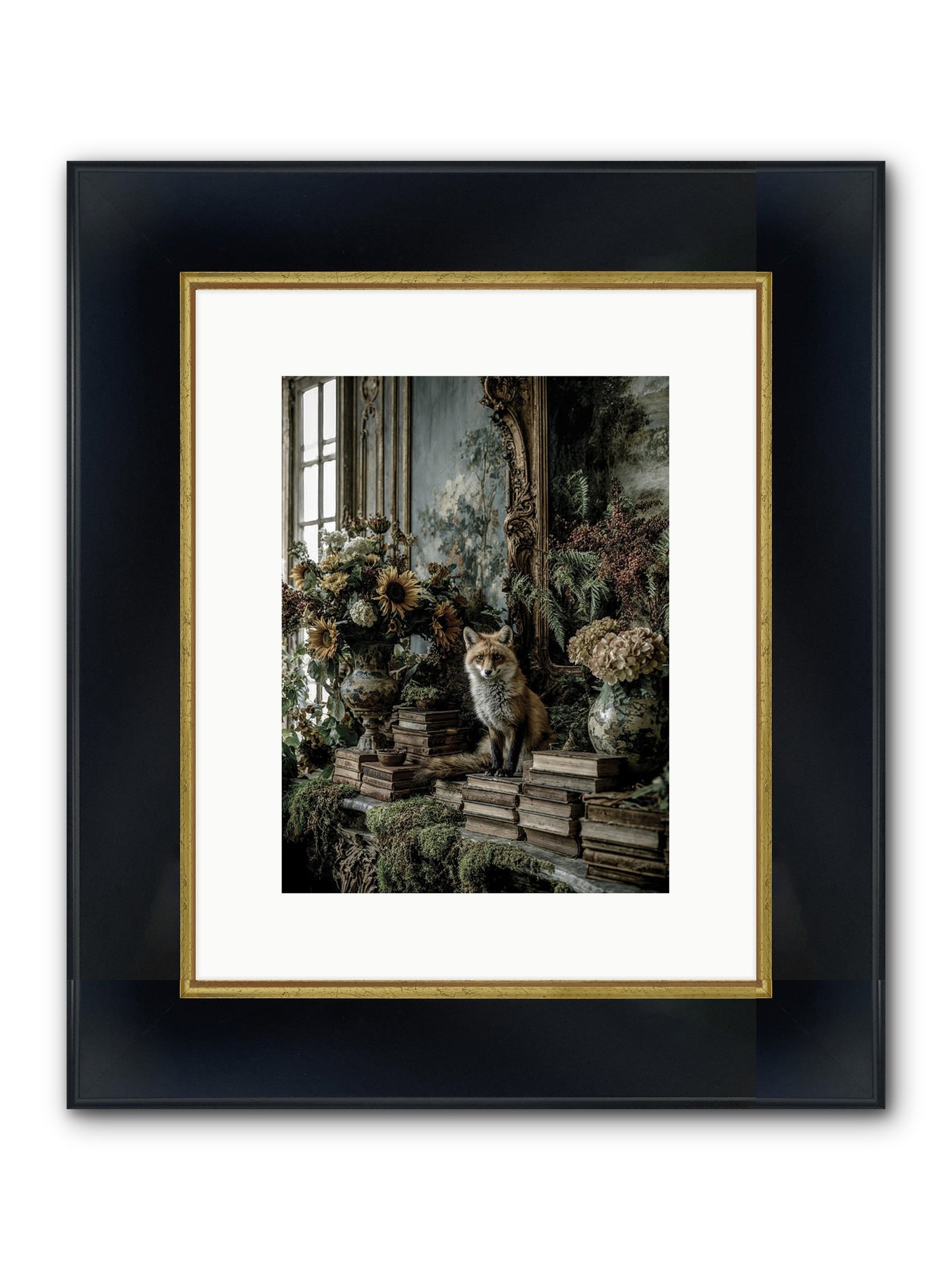 Prairie Dancer Framed Print - Wide Black w/Gold 9x12