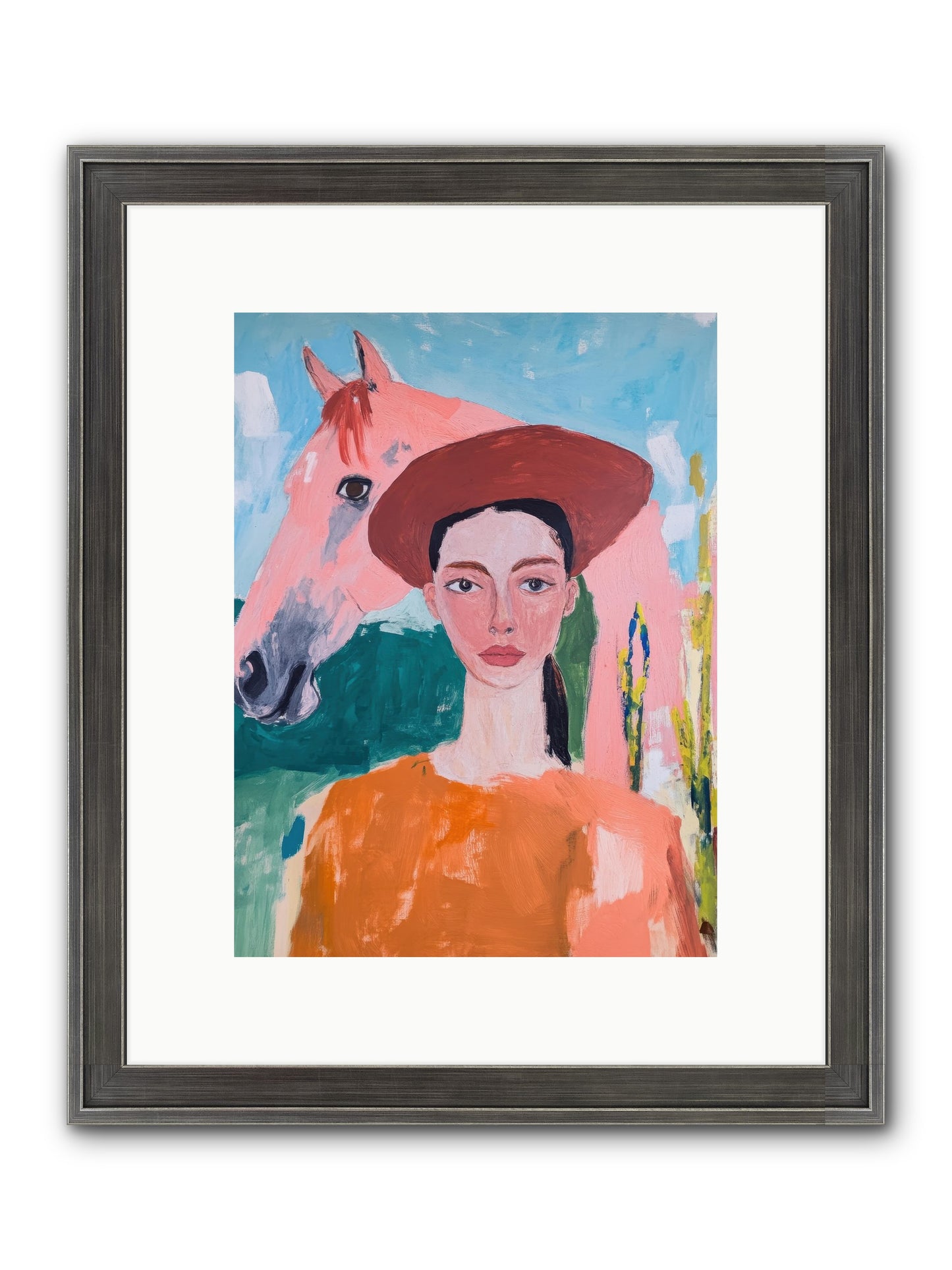 Prairie Dawn Rider Framed Print - Slimwoods Black/Silver 9x12