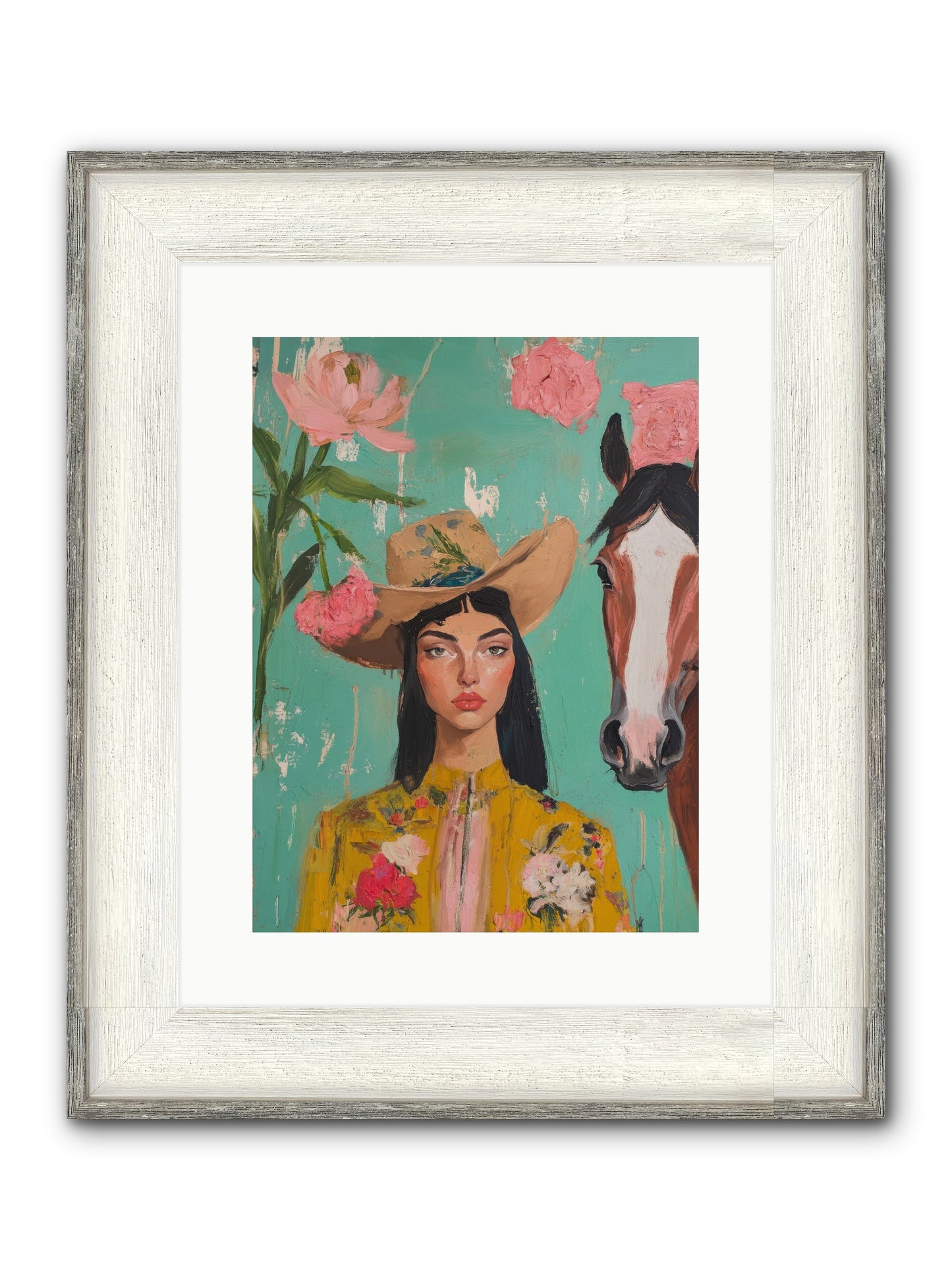 Prairie Duchess Framed Print - Driftwood White 12x16
