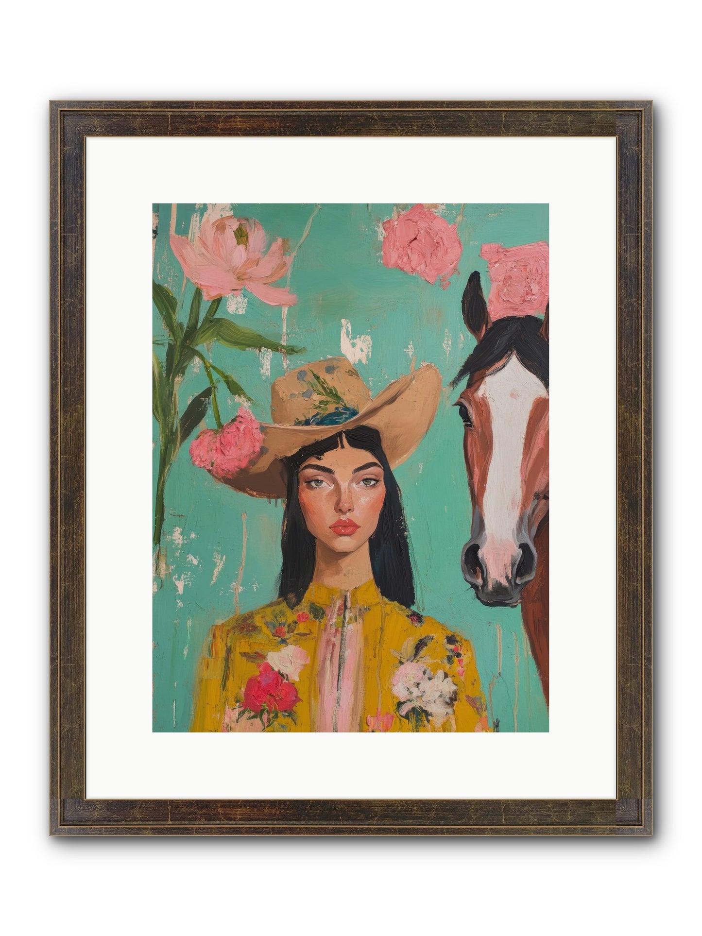 Prairie Duchess Framed Print - Slimwoods Black/Gold 12x16