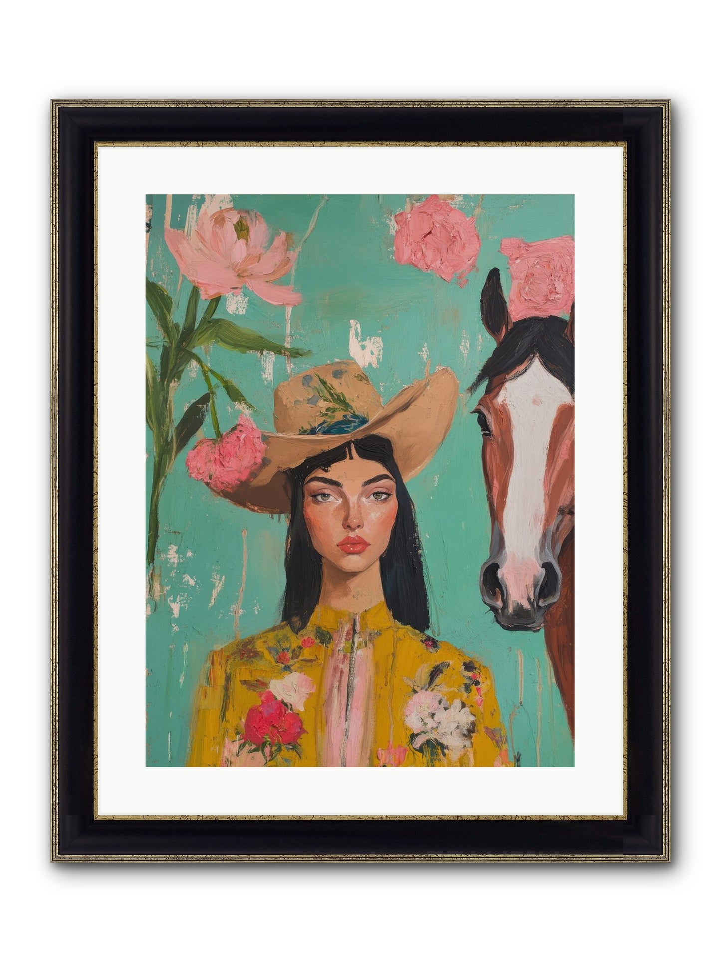 Prairie Duchess Framed Print - Black & Gold 18x24