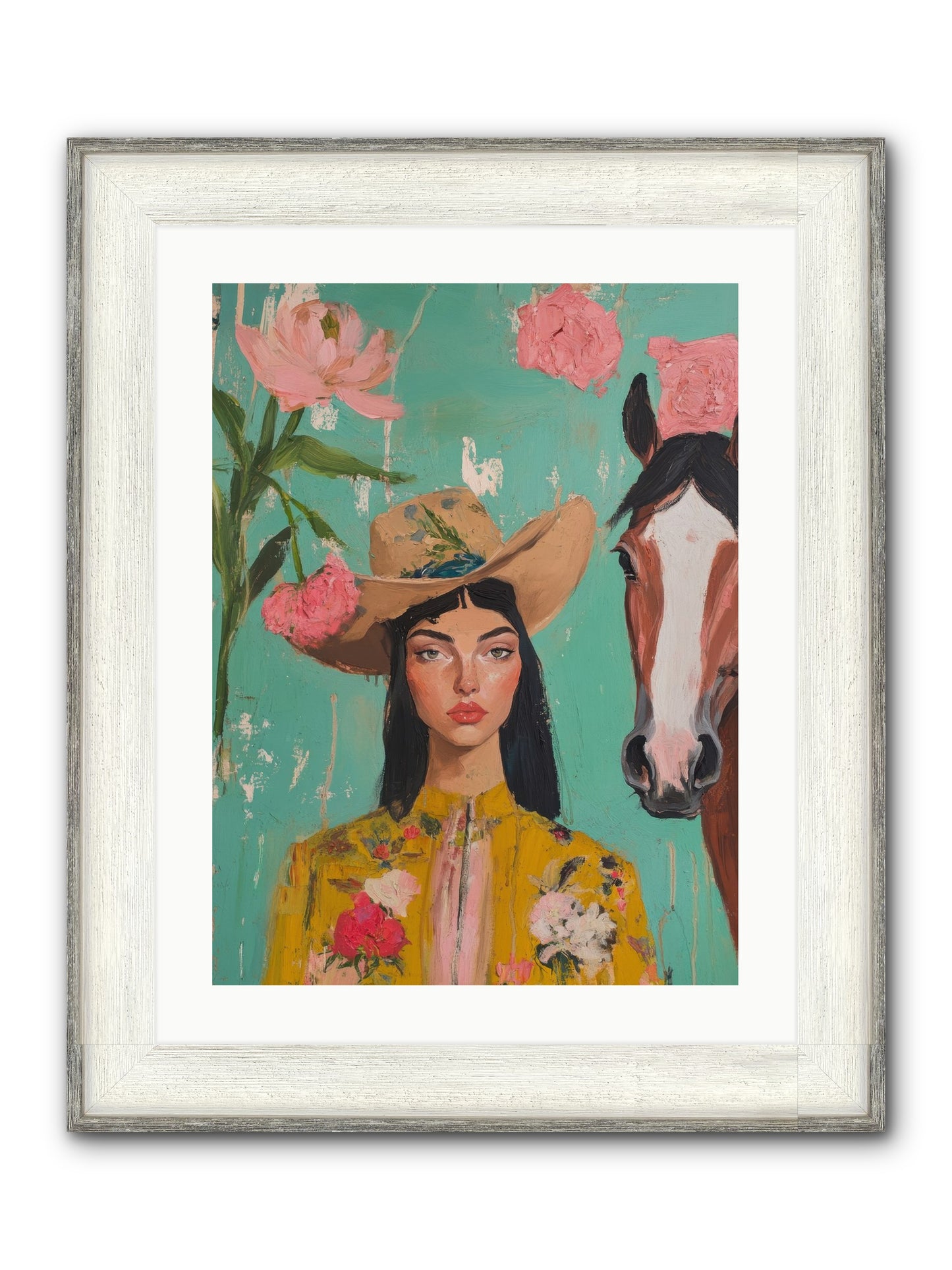 Prairie Duchess Framed Print - Driftwood White 18x24