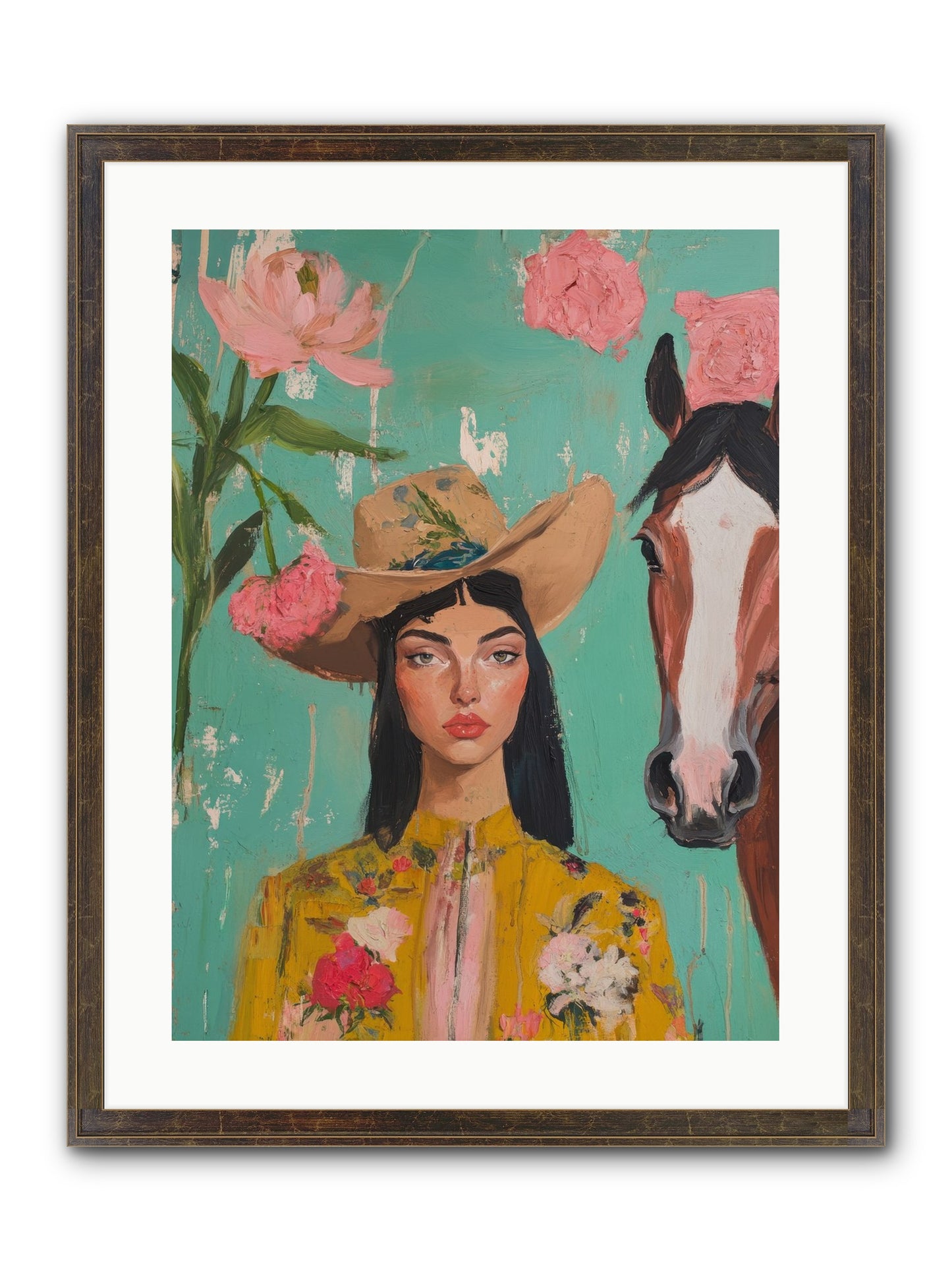 Prairie Duchess Framed Print - Slimwoods Black/Gold 18x24