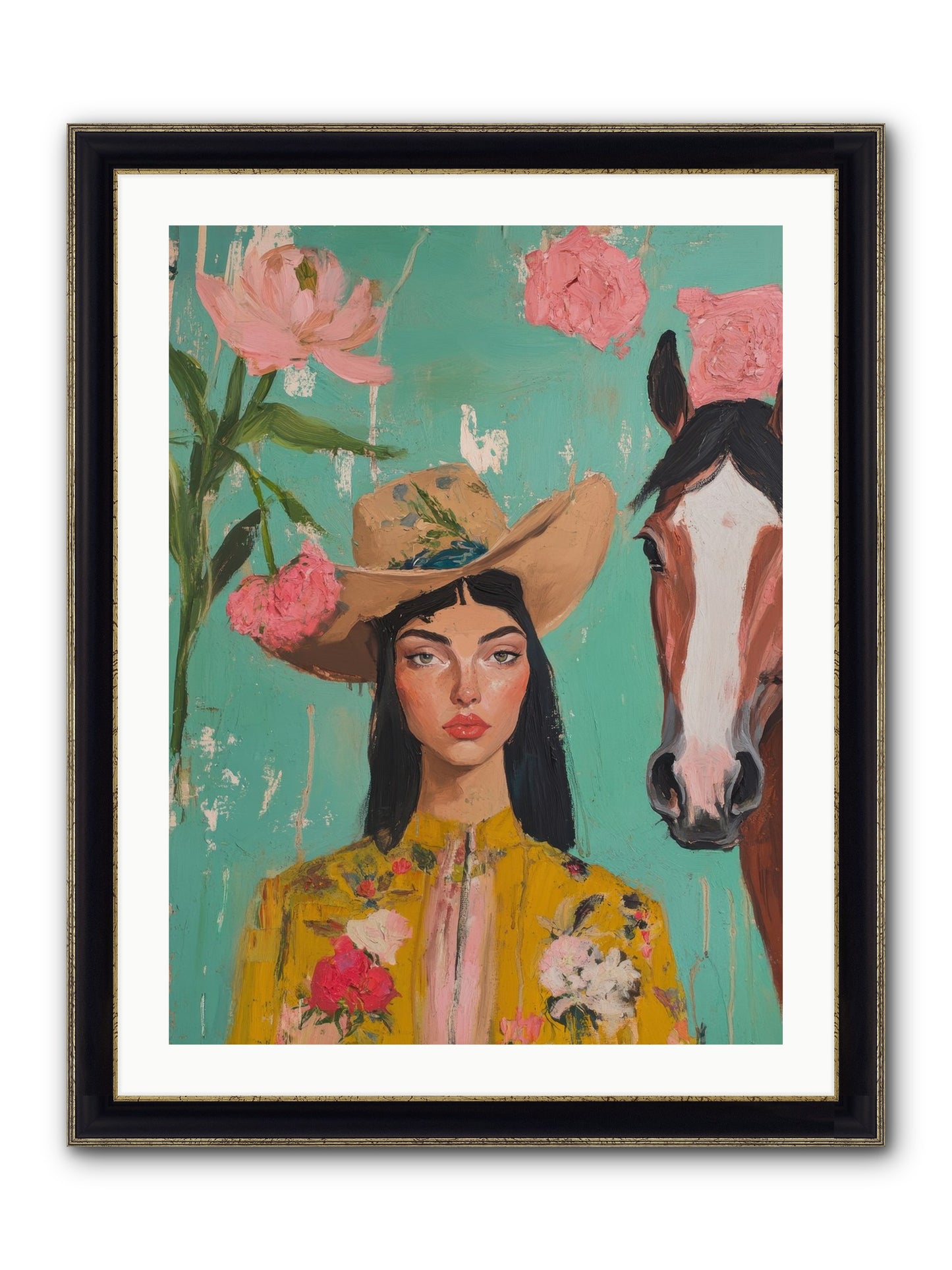 Prairie Duchess Framed Print - Black & Gold 24x32