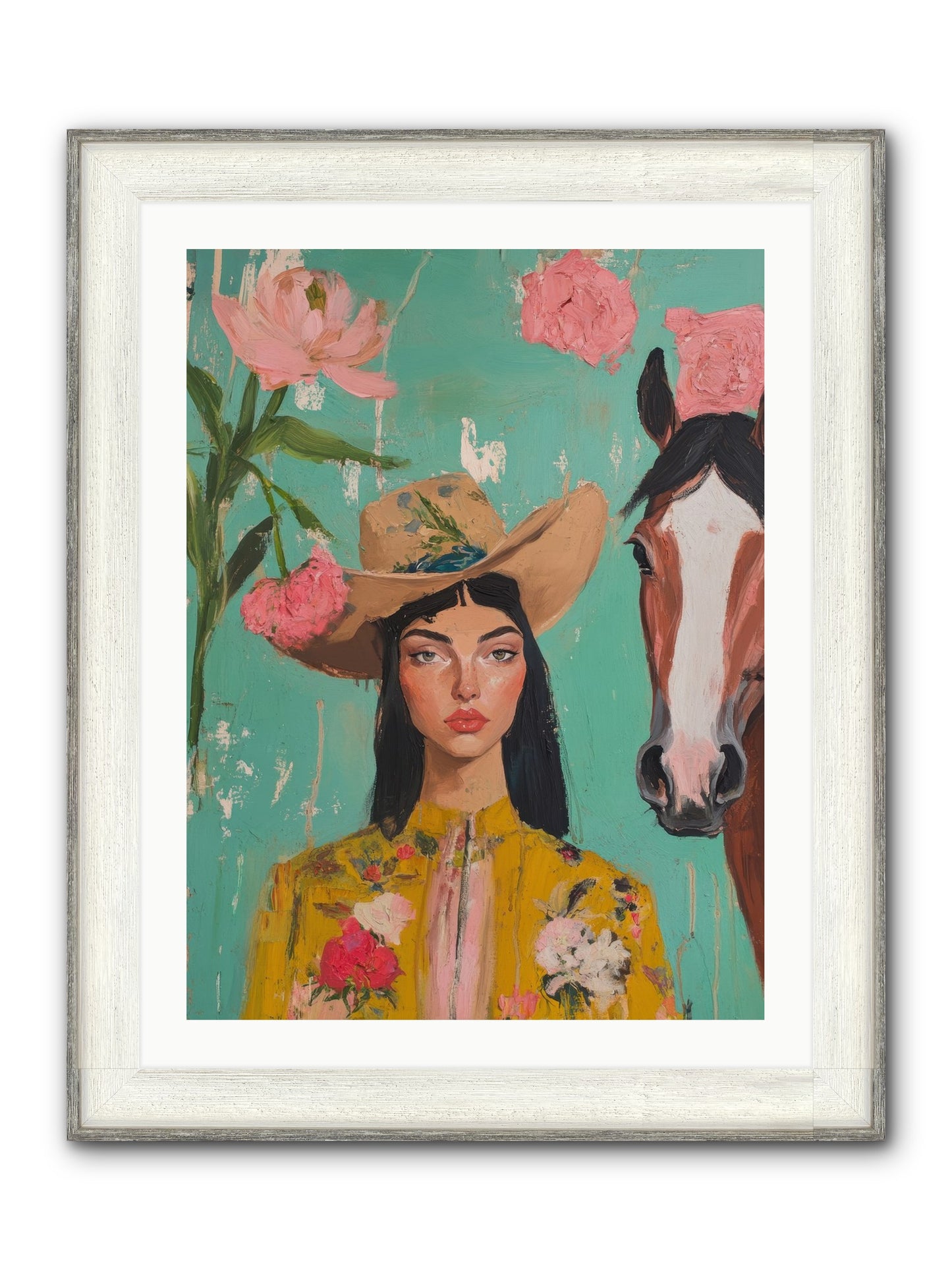 Prairie Duchess Framed Print - Driftwood White 24x32