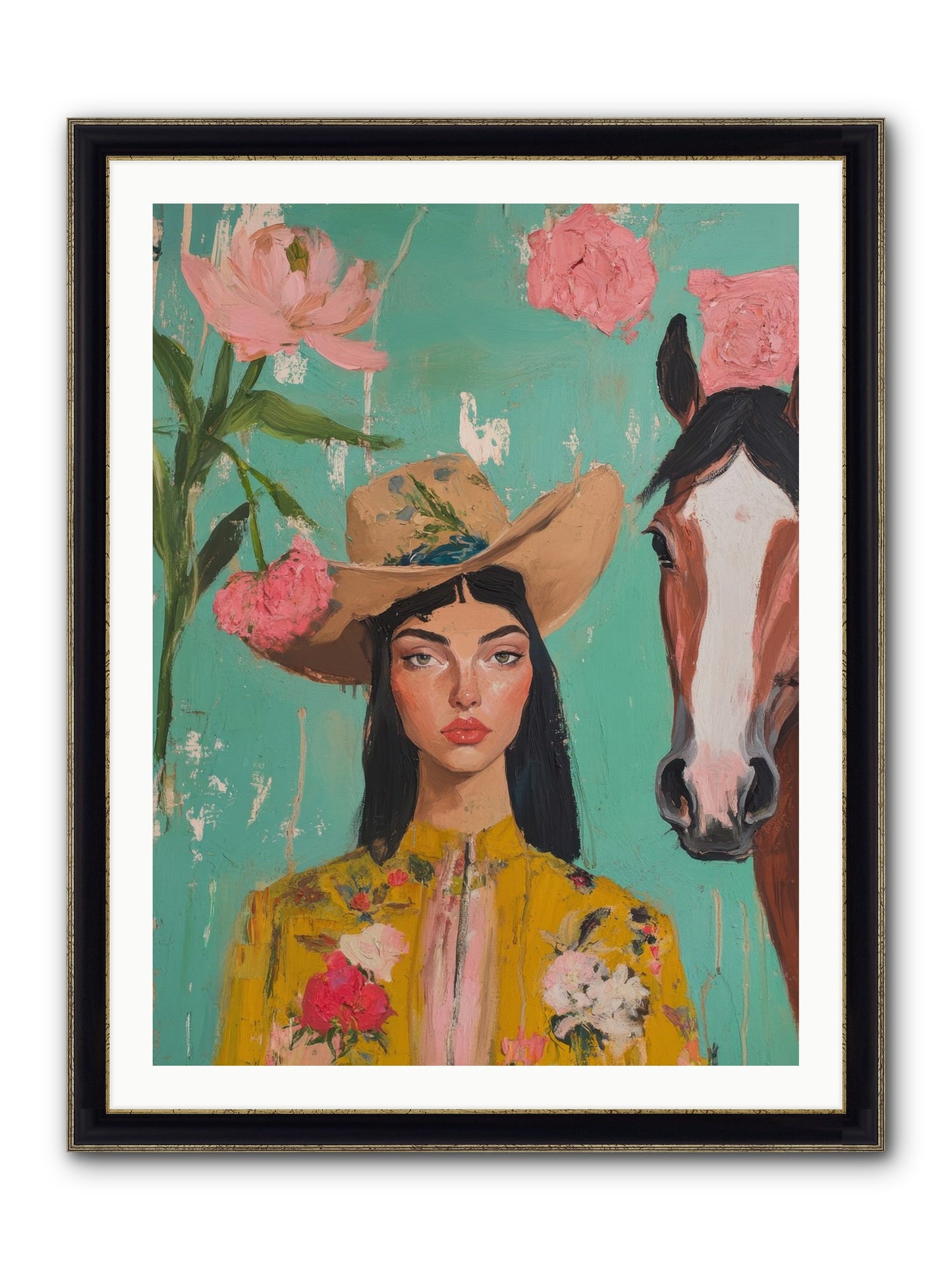 Prairie Duchess Framed Print - Black & Gold 30x40