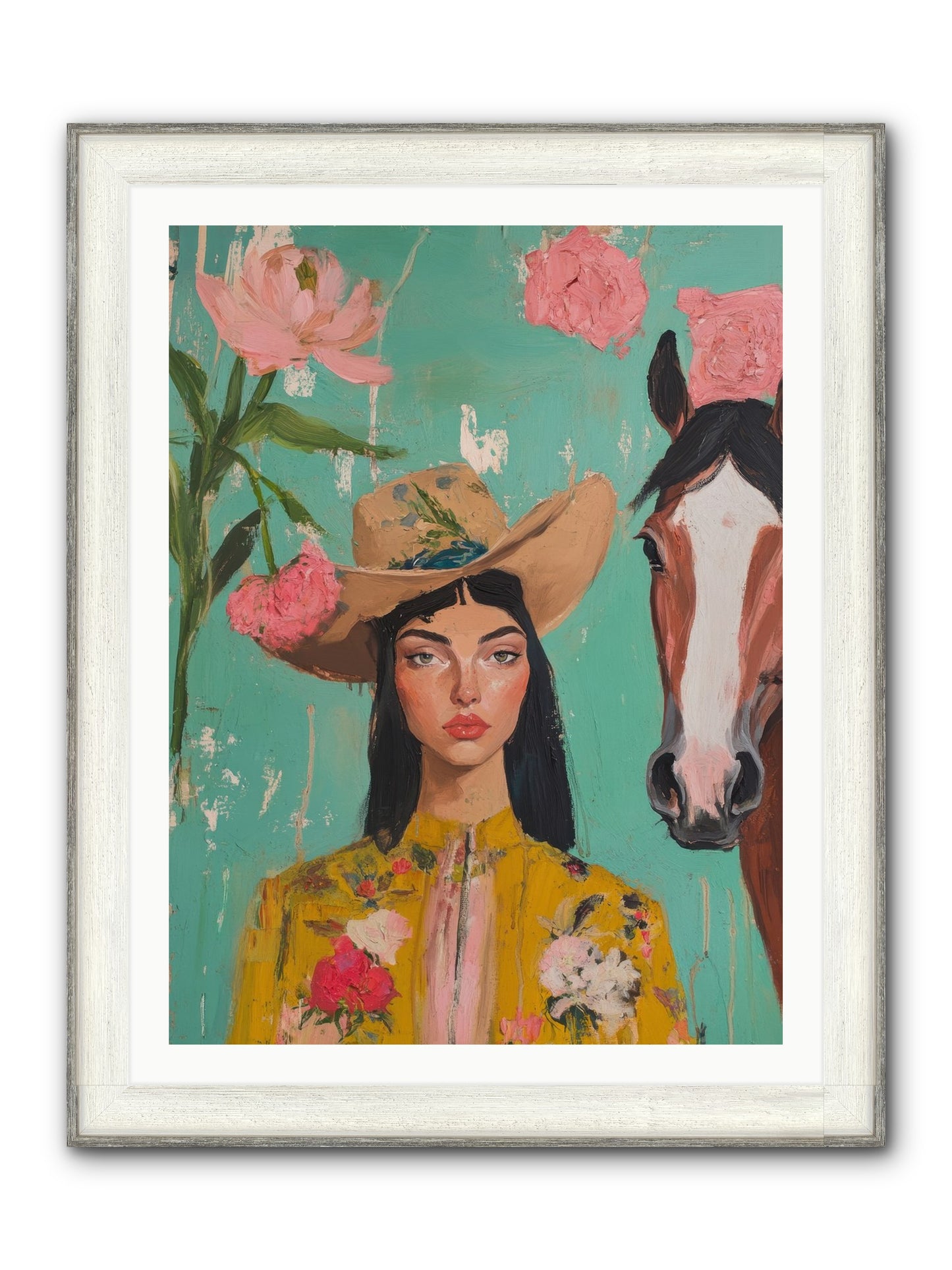 Prairie Duchess Framed Print - Driftwood White 30x40