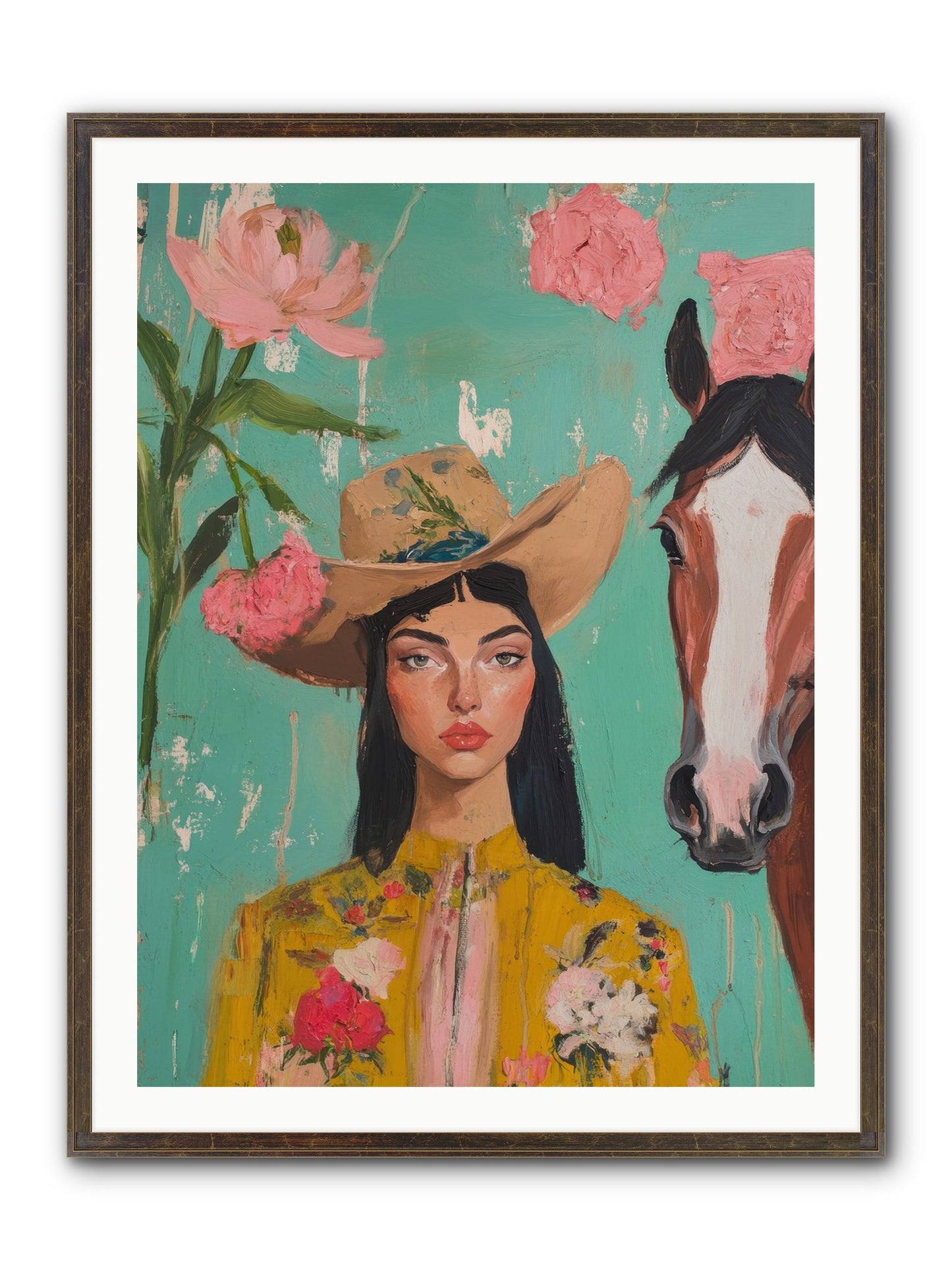 Prairie Duchess Framed Print - Slimwoods Black/Gold 30x40