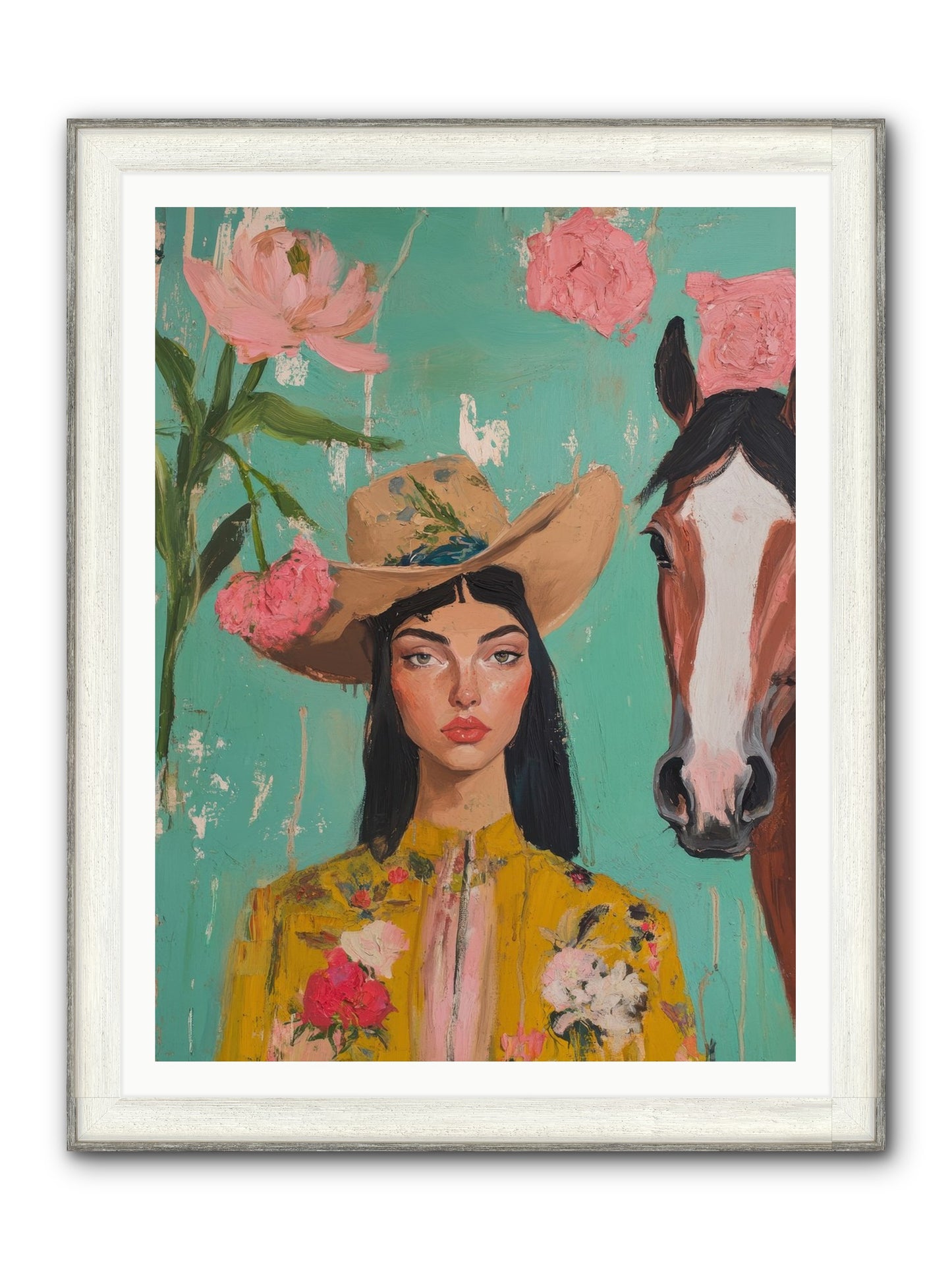 Prairie Duchess Framed Print - Driftwood White 36x48