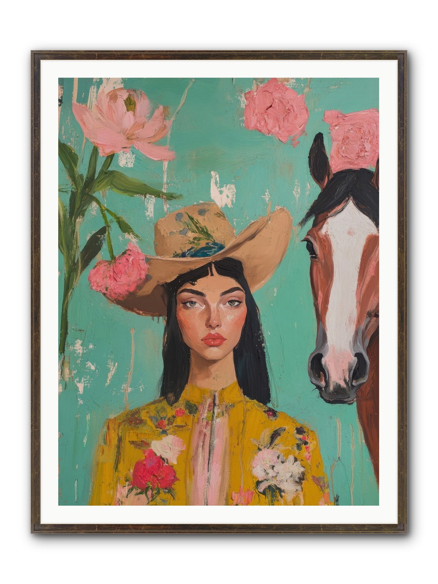 Prairie Duchess Framed Print - Slimwoods Black/Gold 36x48