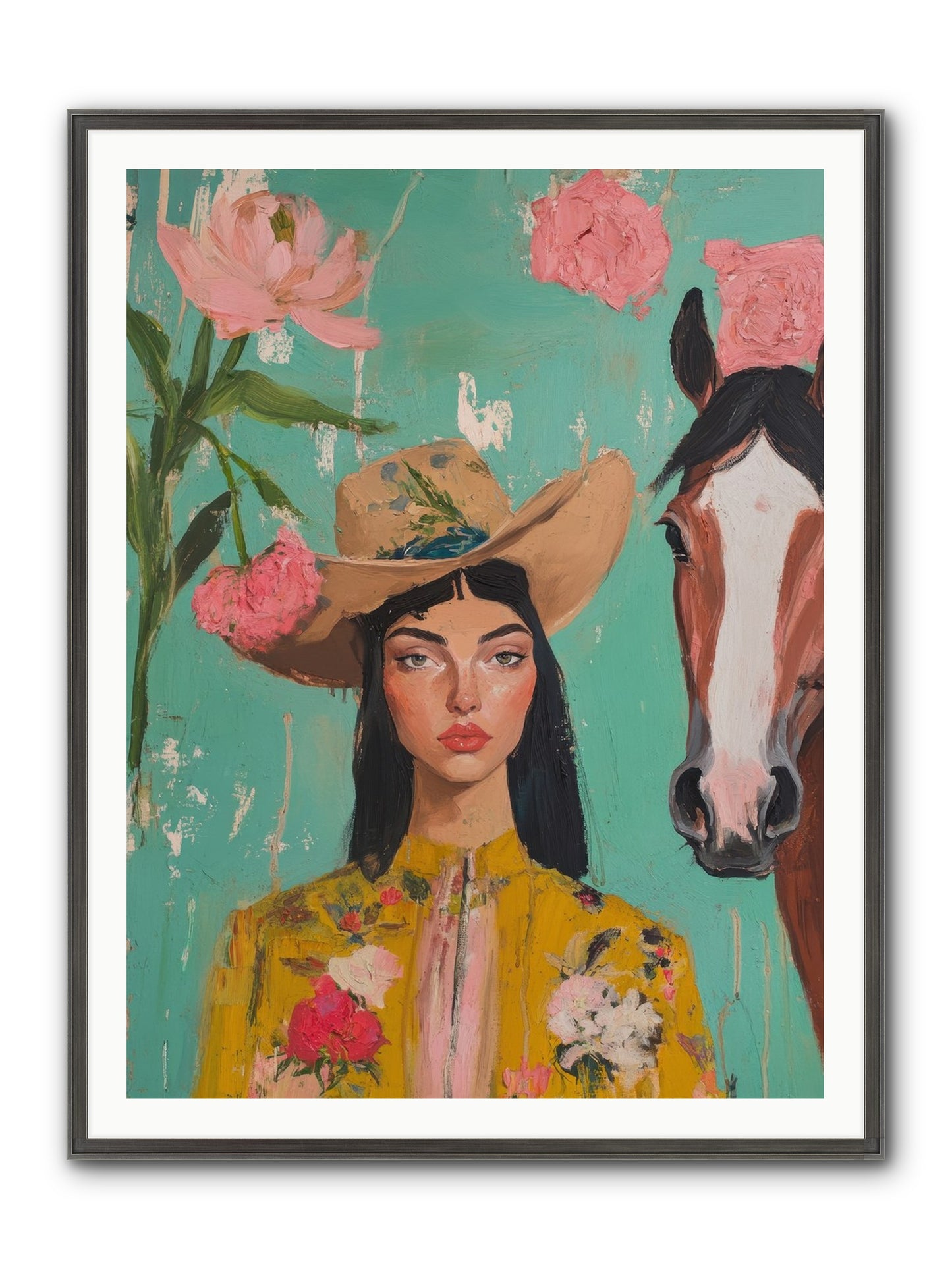 Prairie Duchess Framed Print - Slimwoods Black/Silver 36x48