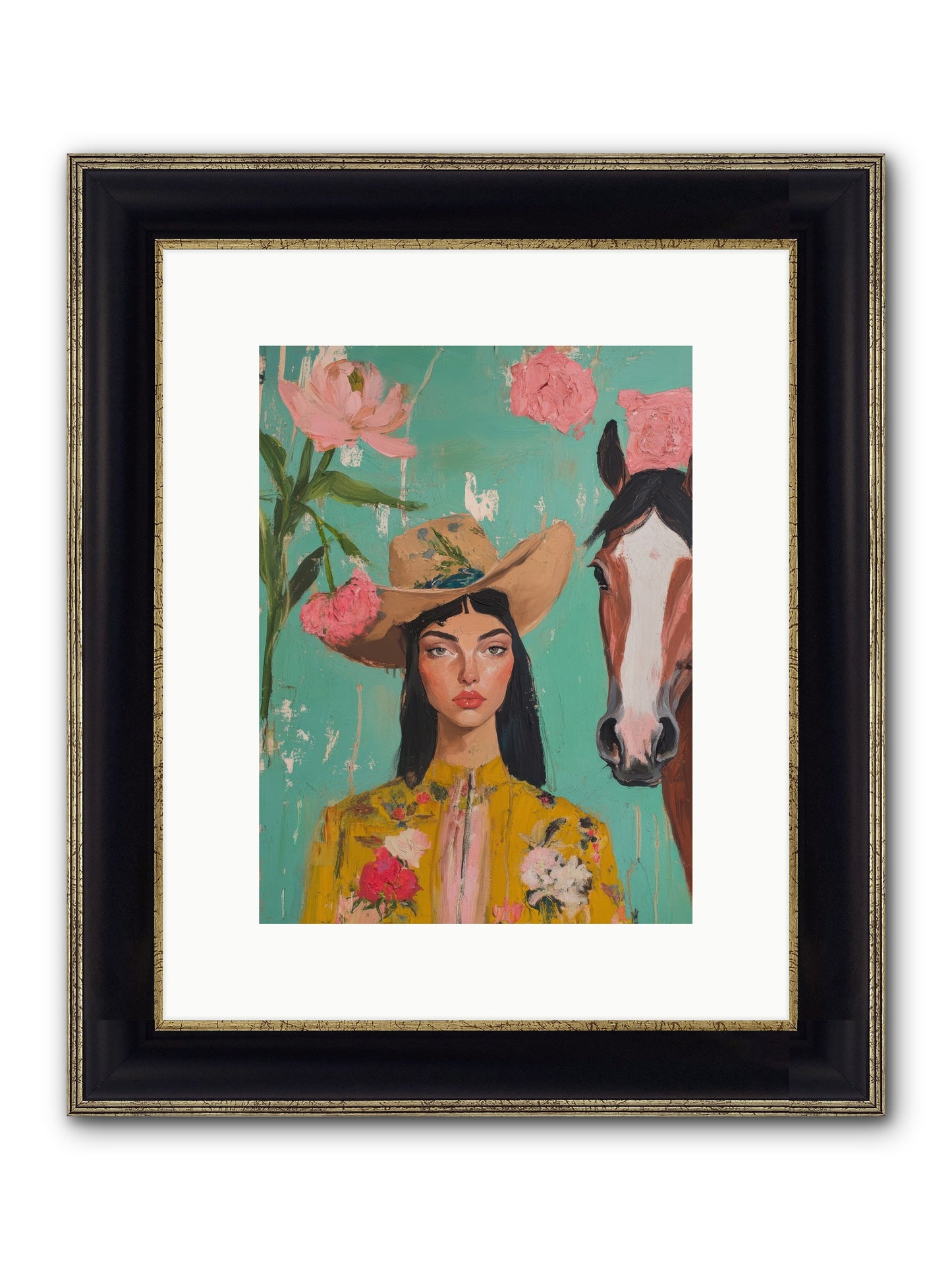 Prairie Duchess Framed Print - Black & Gold 9x12