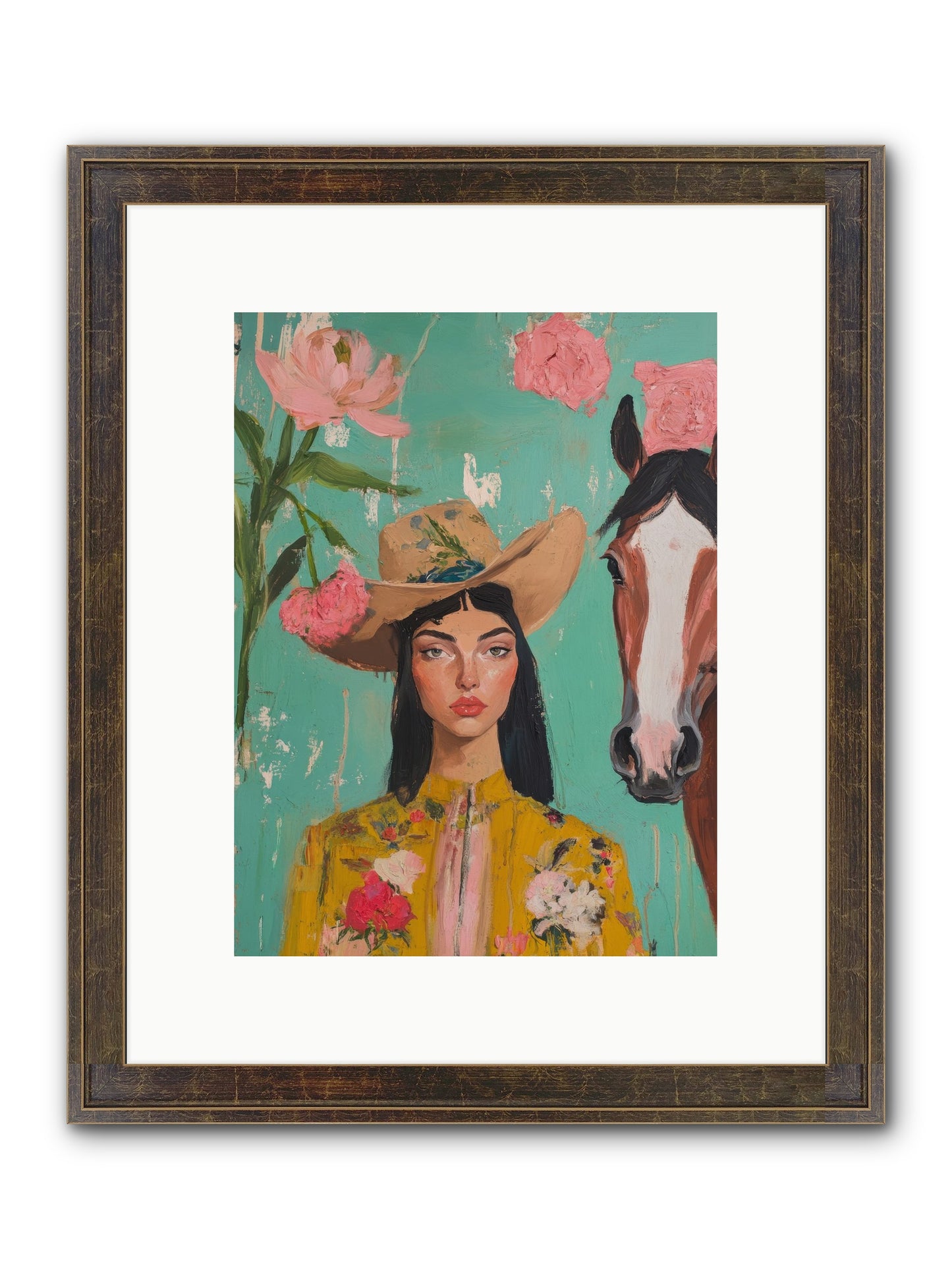 Prairie Duchess Framed Print - Slimwoods Black/Gold 9x12