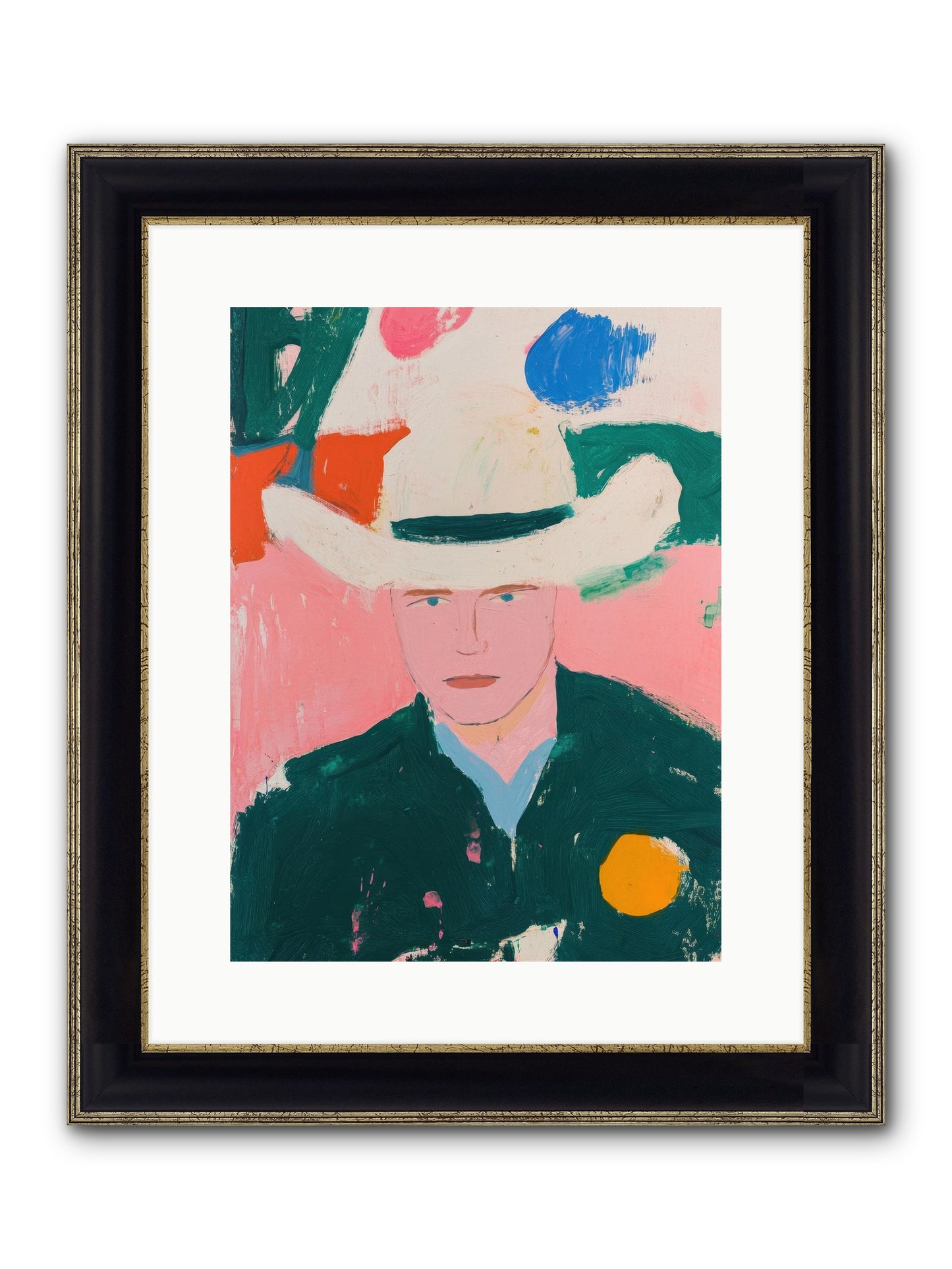 Prairie Fire Ranger Framed Print - Black & Gold 12x16