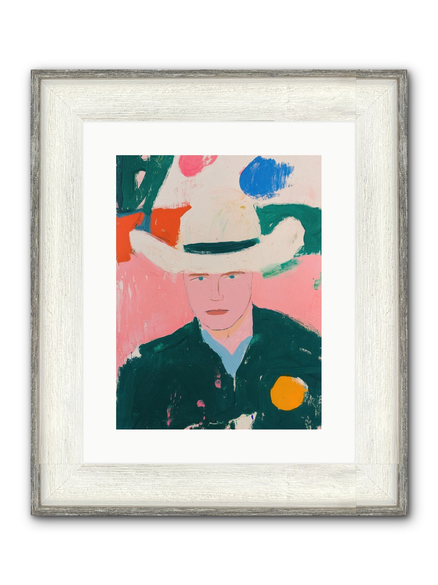 Prairie Fire Ranger Framed Print - Driftwood White 12x16