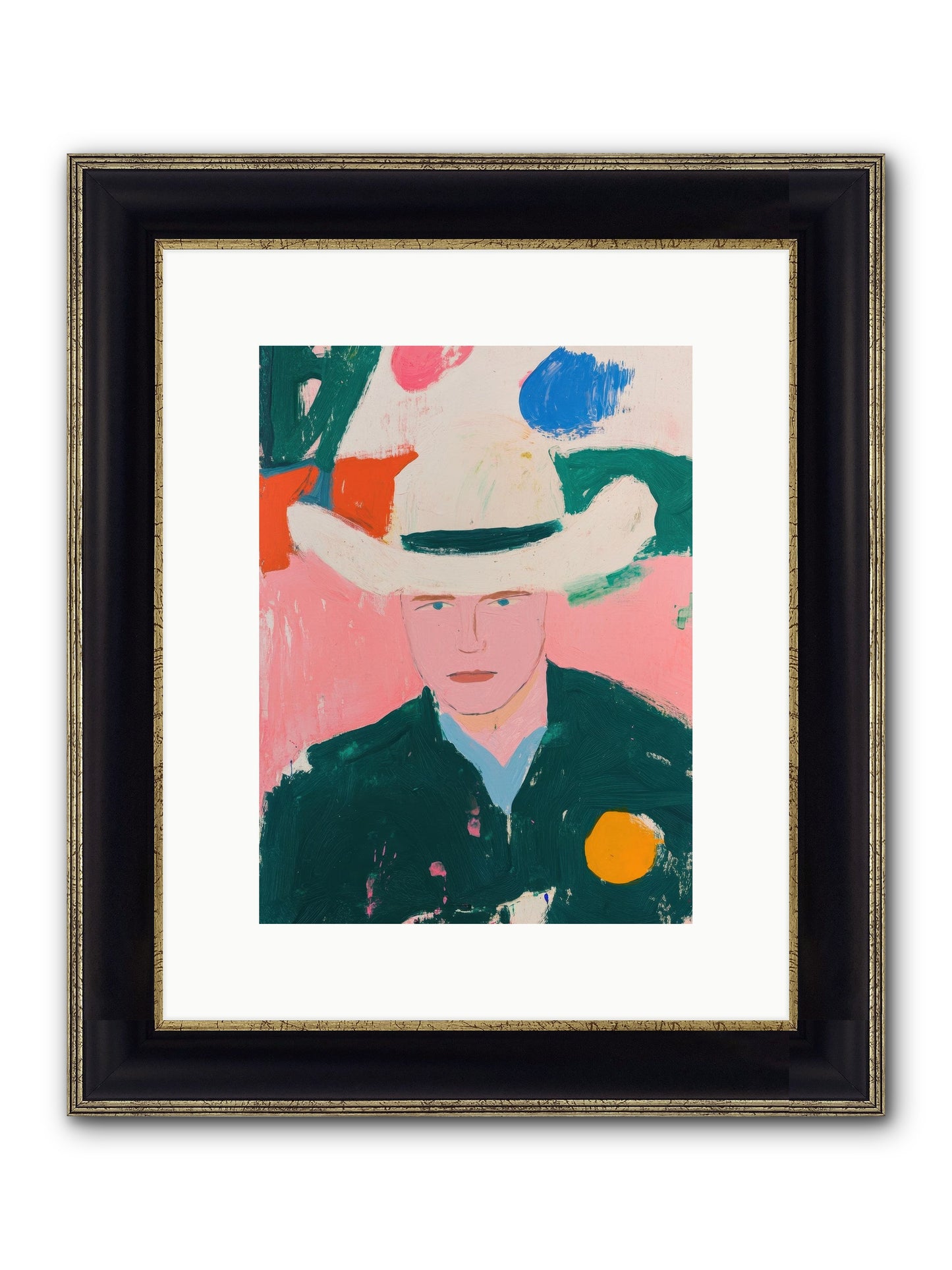 Prairie Fire Ranger Framed Print - Black & Gold 9x12