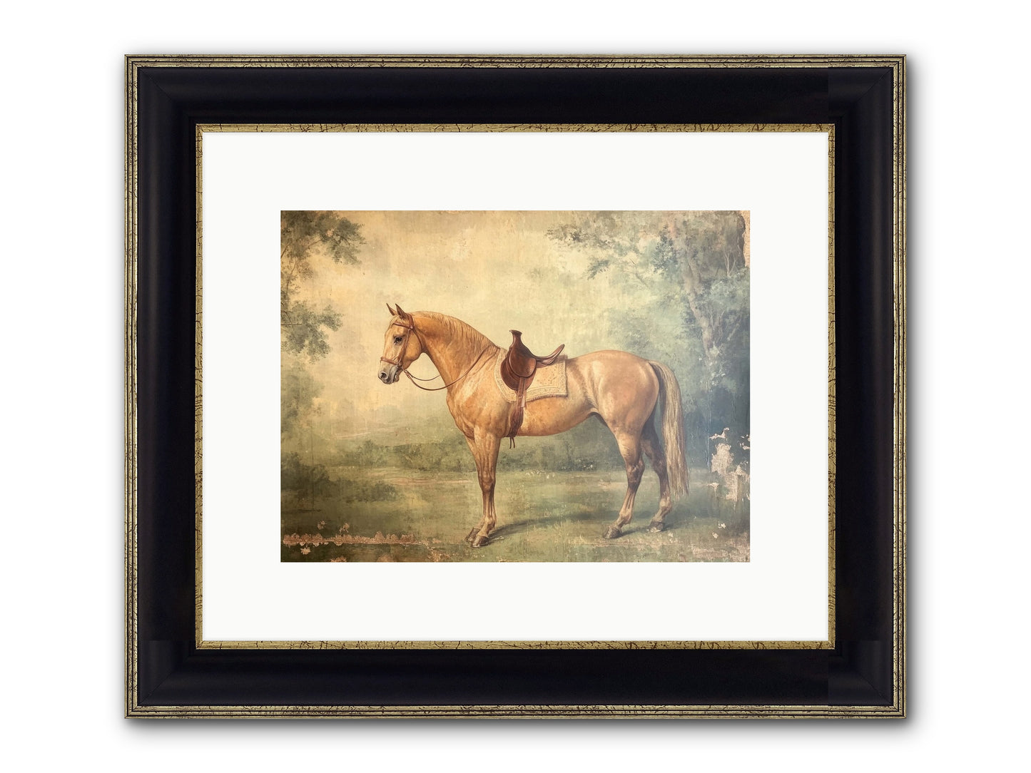 Prairie Gold Framed Print - Black & Gold 12x9