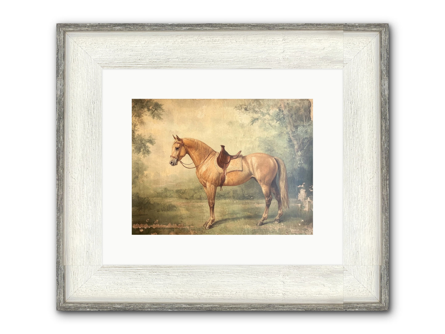 Prairie Gold Framed Print - Driftwood White 12x9
