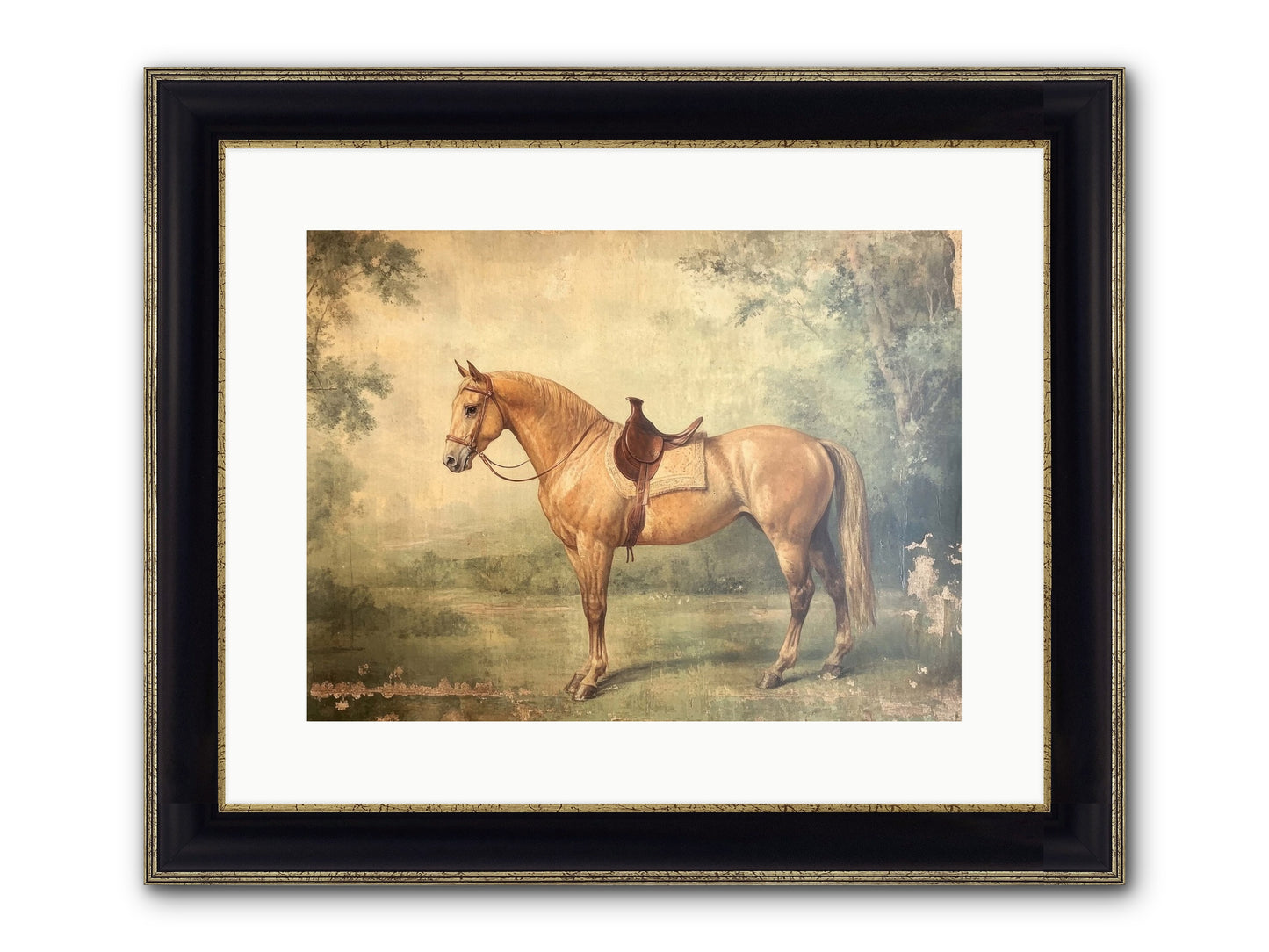 Prairie Gold Framed Print - Black & Gold 16x12