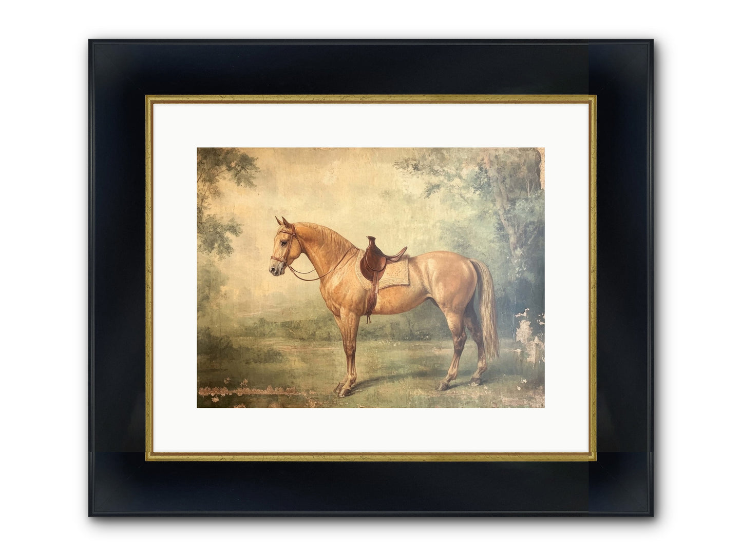 Prairie Gold Framed Print - Wide Black w/Gold 16x12