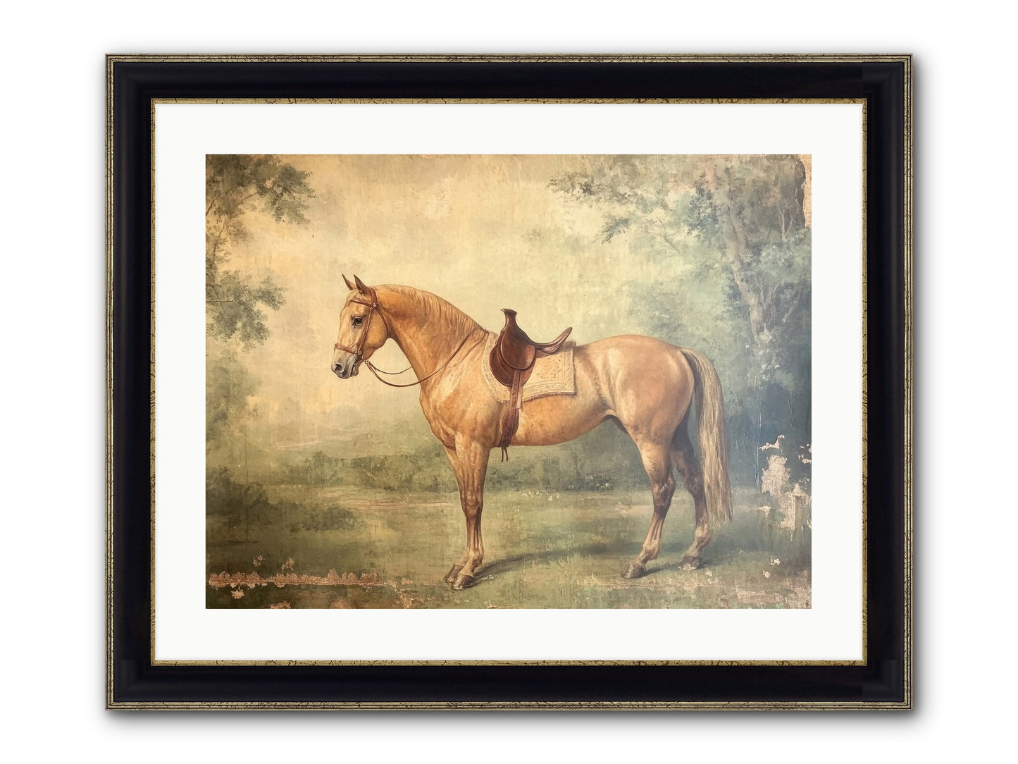 Prairie Gold Framed Print - Black & Gold 24x18