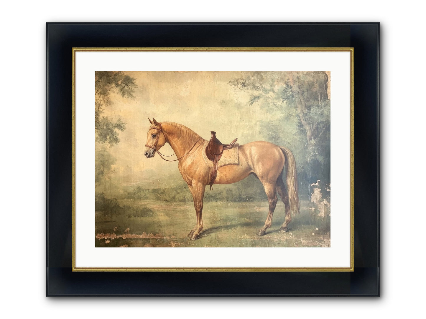 Prairie Gold Framed Print - Wide Black w/Gold 24x18