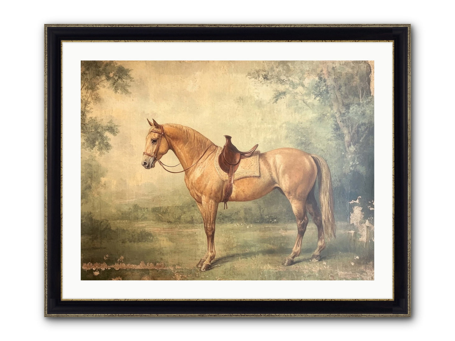 Prairie Gold Framed Print - Black & Gold 32x24