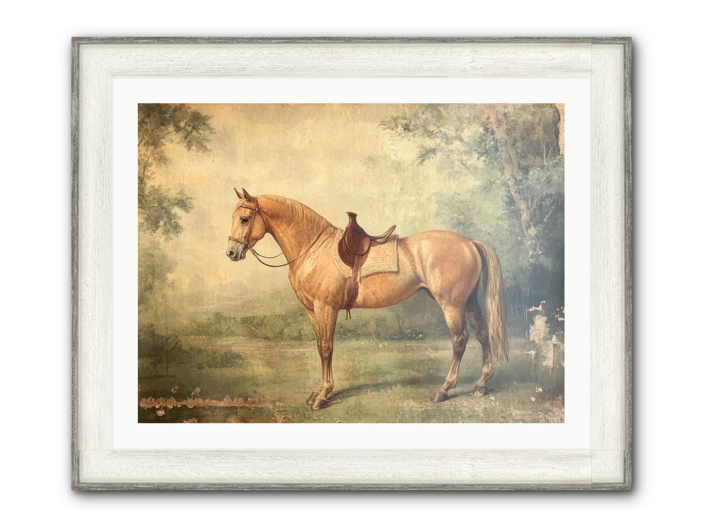 Prairie Gold Framed Print - Driftwood White 32x24