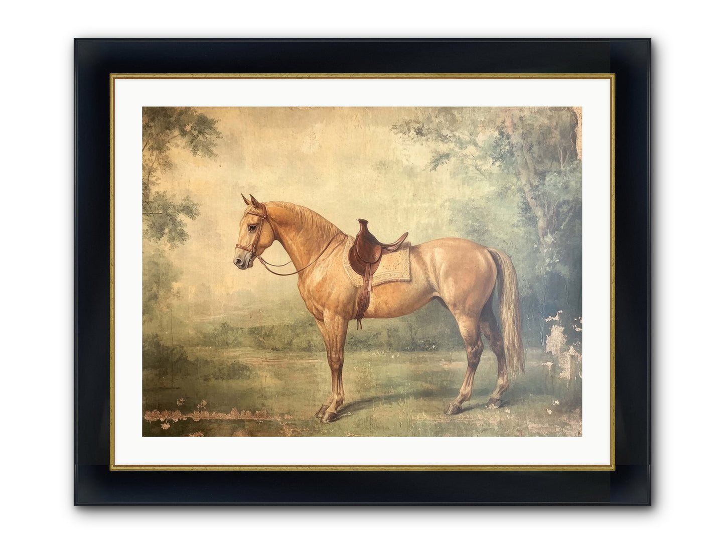 Prairie Gold Framed Print - Wide Black w/Gold 32x24