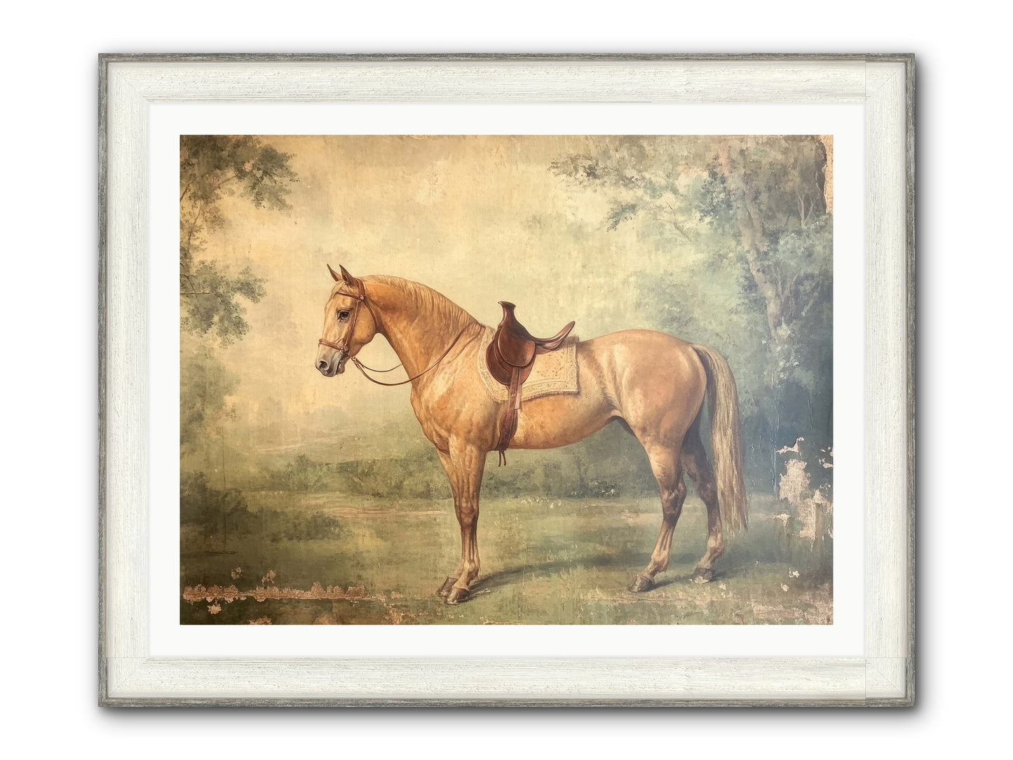 Prairie Gold Framed Print - Driftwood White 40x30