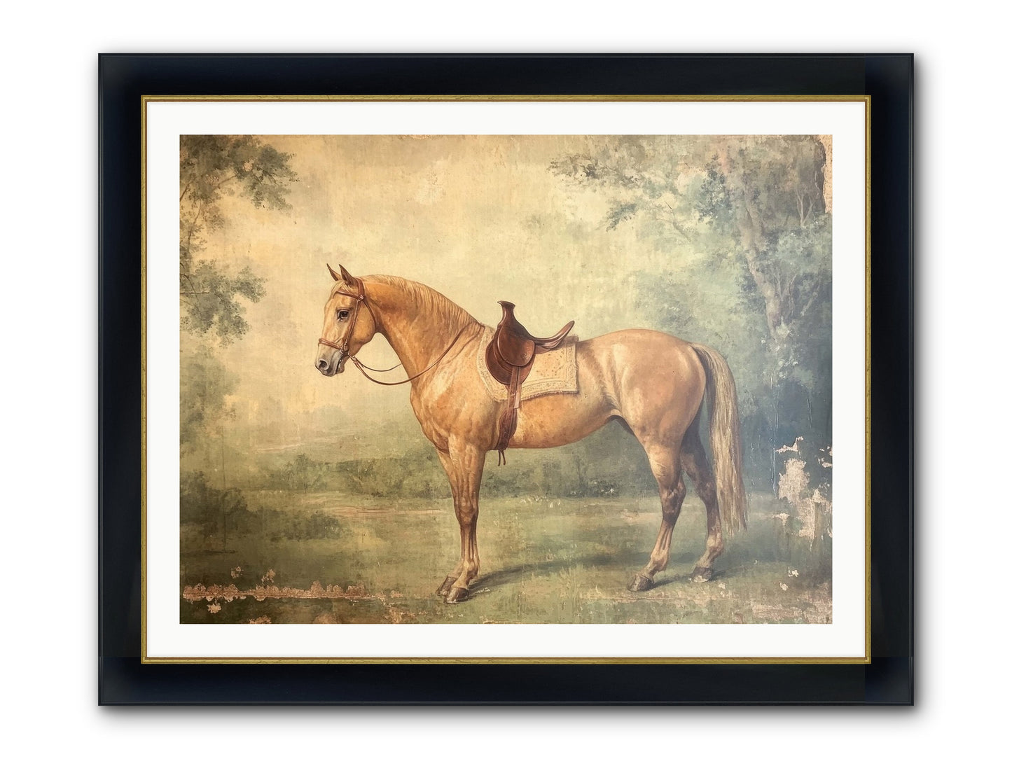 Prairie Gold Framed Print - Wide Black w/Gold 40x30