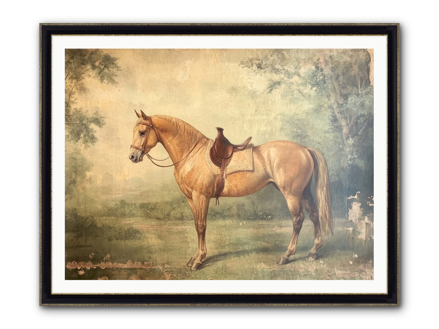 Prairie Gold Framed Print - Black & Gold 48x36