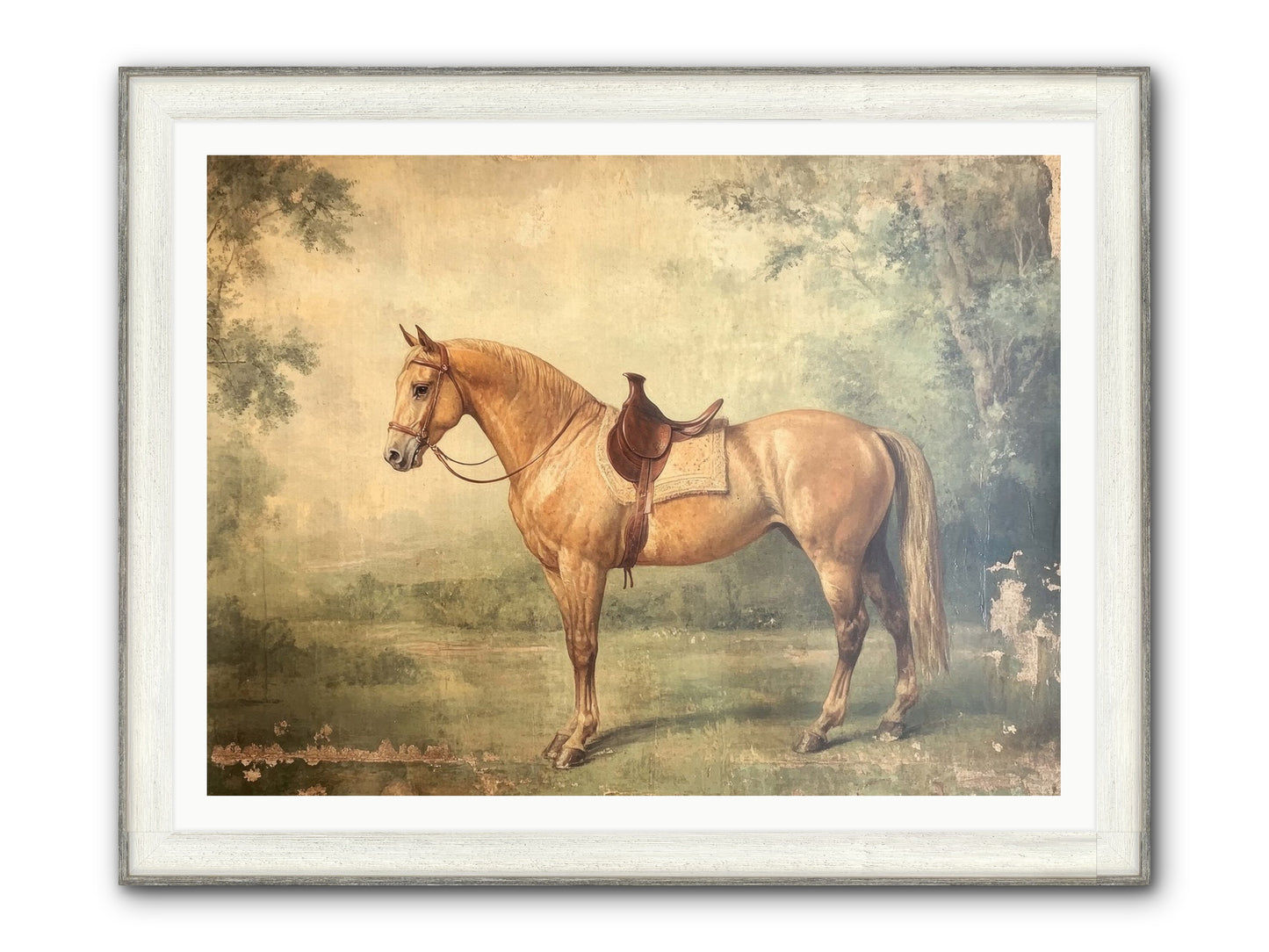 Prairie Gold Framed Print - Driftwood White 48x36