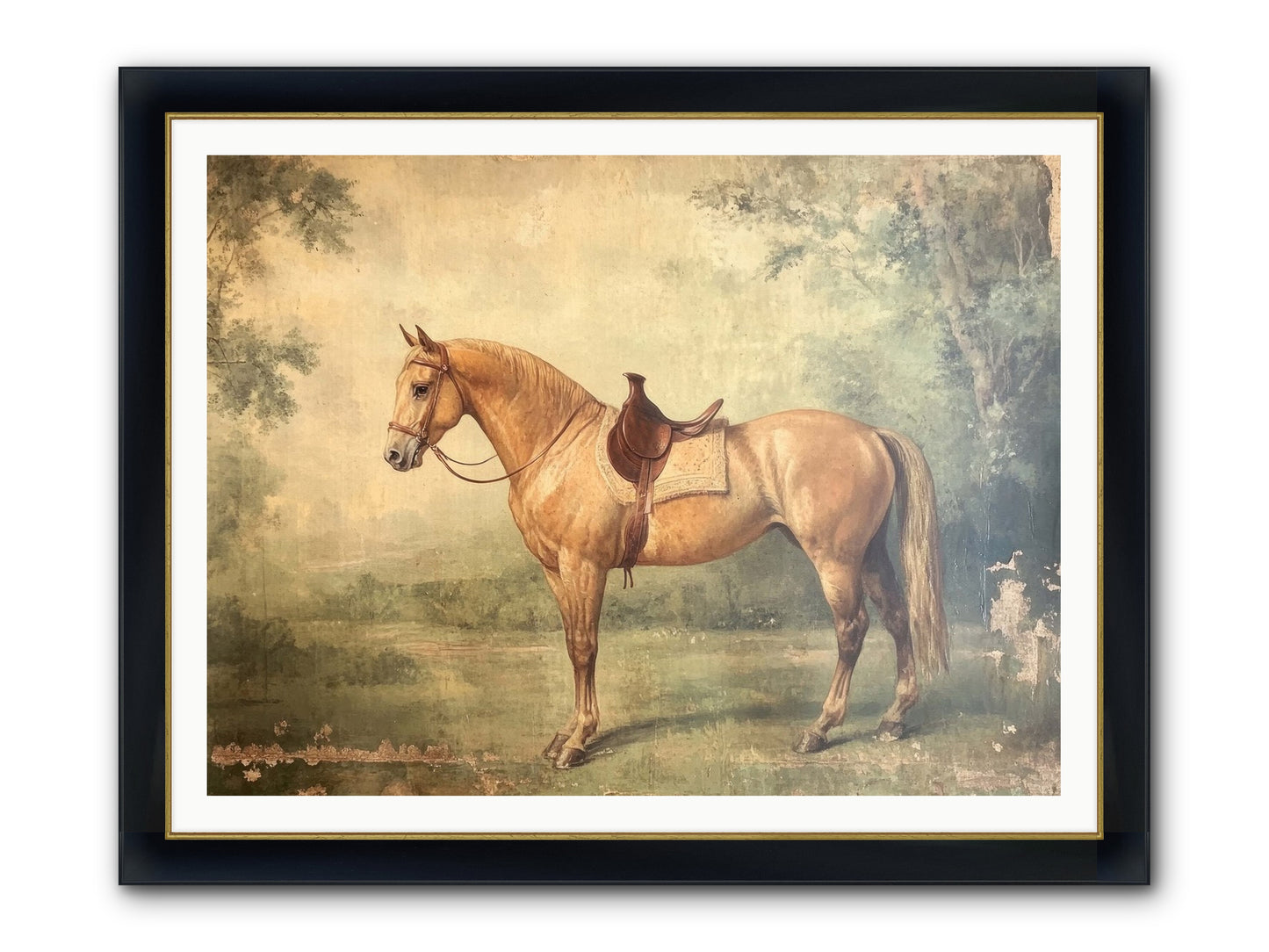 Prairie Gold Framed Print - Wide Black w/Gold 48x36